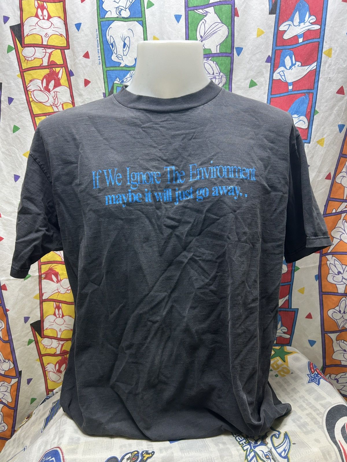 Vintage Vintage If We Ignore The Environment 90s T-Shirt Size XL Size US XL / EU 56 / 4 - 1 Thumbnail