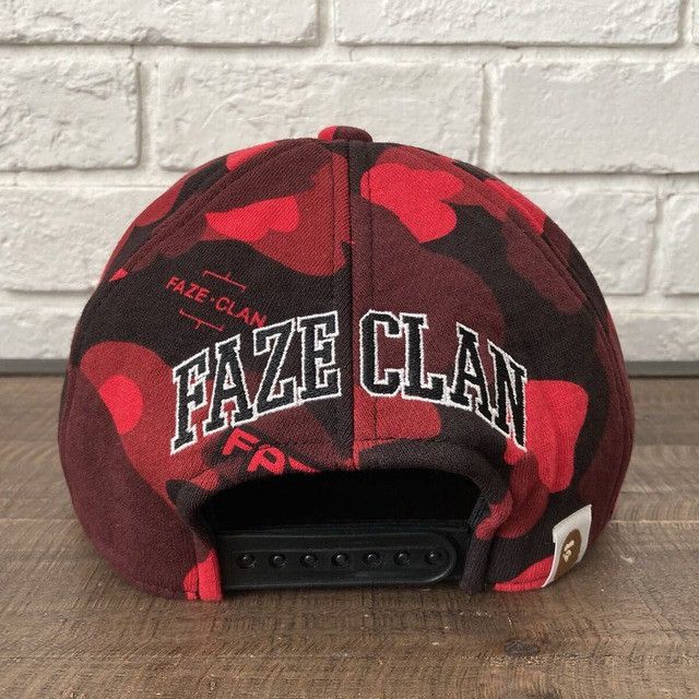 Bape FAZE CLAN × BAPE CAMO snapback hat cap a bathing ape Size ONE SIZE - 3 Thumbnail