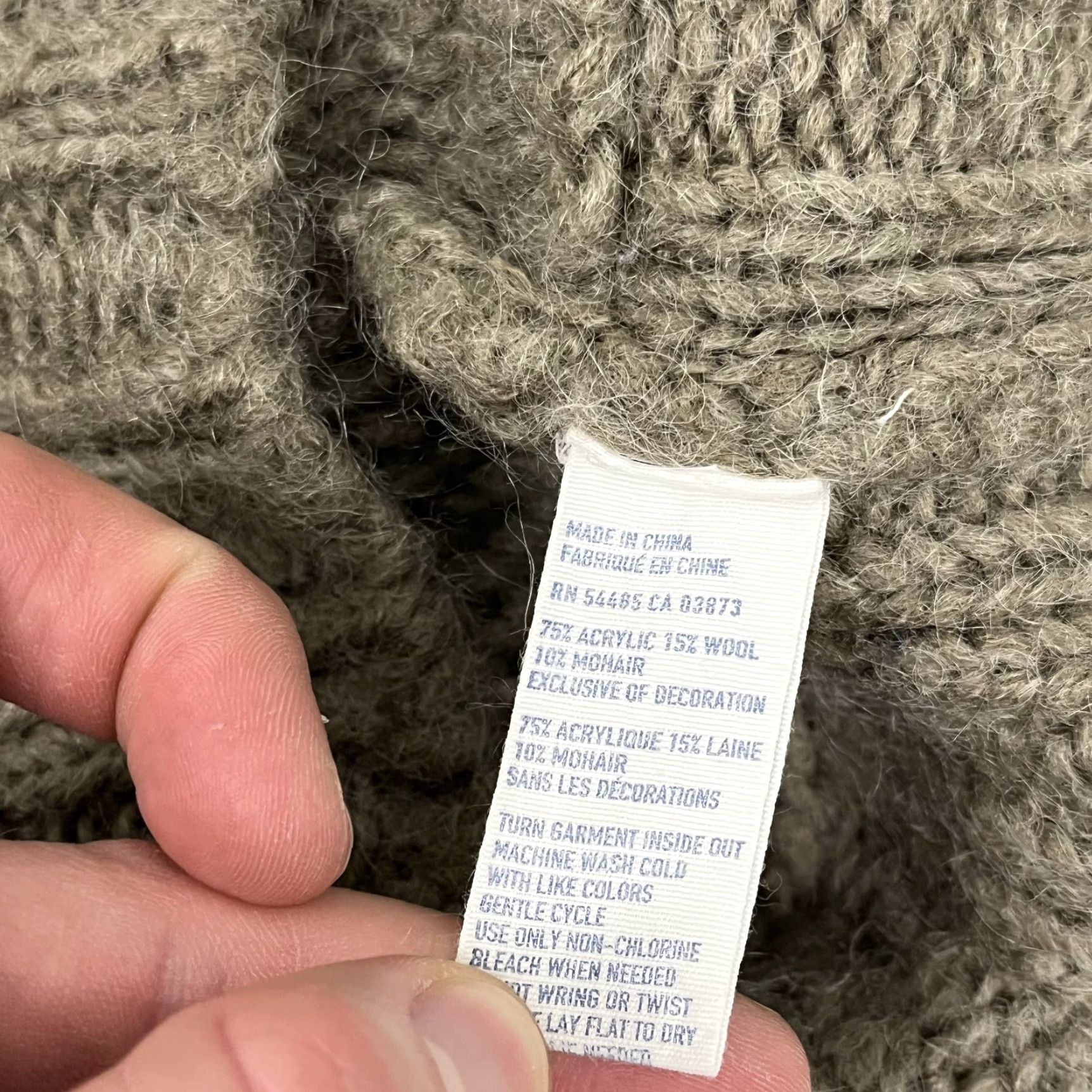American Eagle Outfitters VINTAGE American Eagle Outfitters Sweater Womens Large Brown Wool Mohair Knit V-Neck Pullover Size L / US 10 / IT 46 - 3 Thumbnail