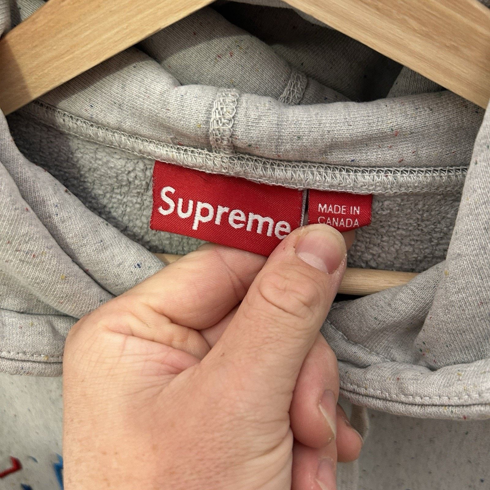 Supreme Supreme Drop Shadow Hooded Sweatshirt “Heather Gray” FW20 Size US M / EU 48-50 / 2 - 7 Thumbnail