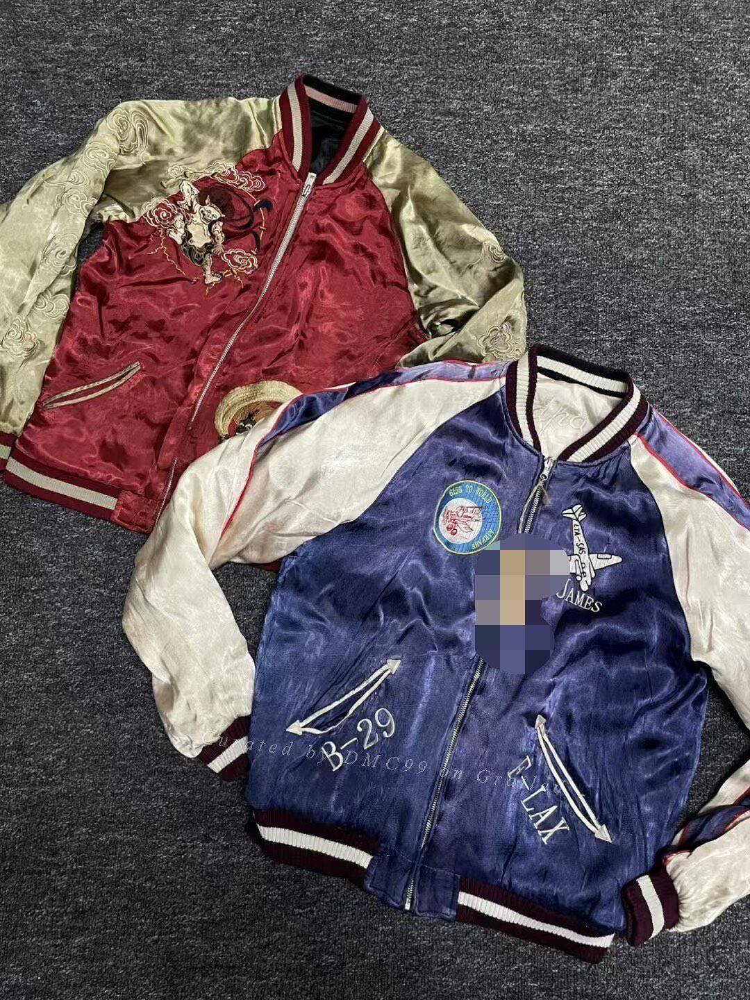 Vintage Yokosuka Reversible Silk Baseball Jacket Size US M / EU 48-50 / 2 - 1 Thumbnail
