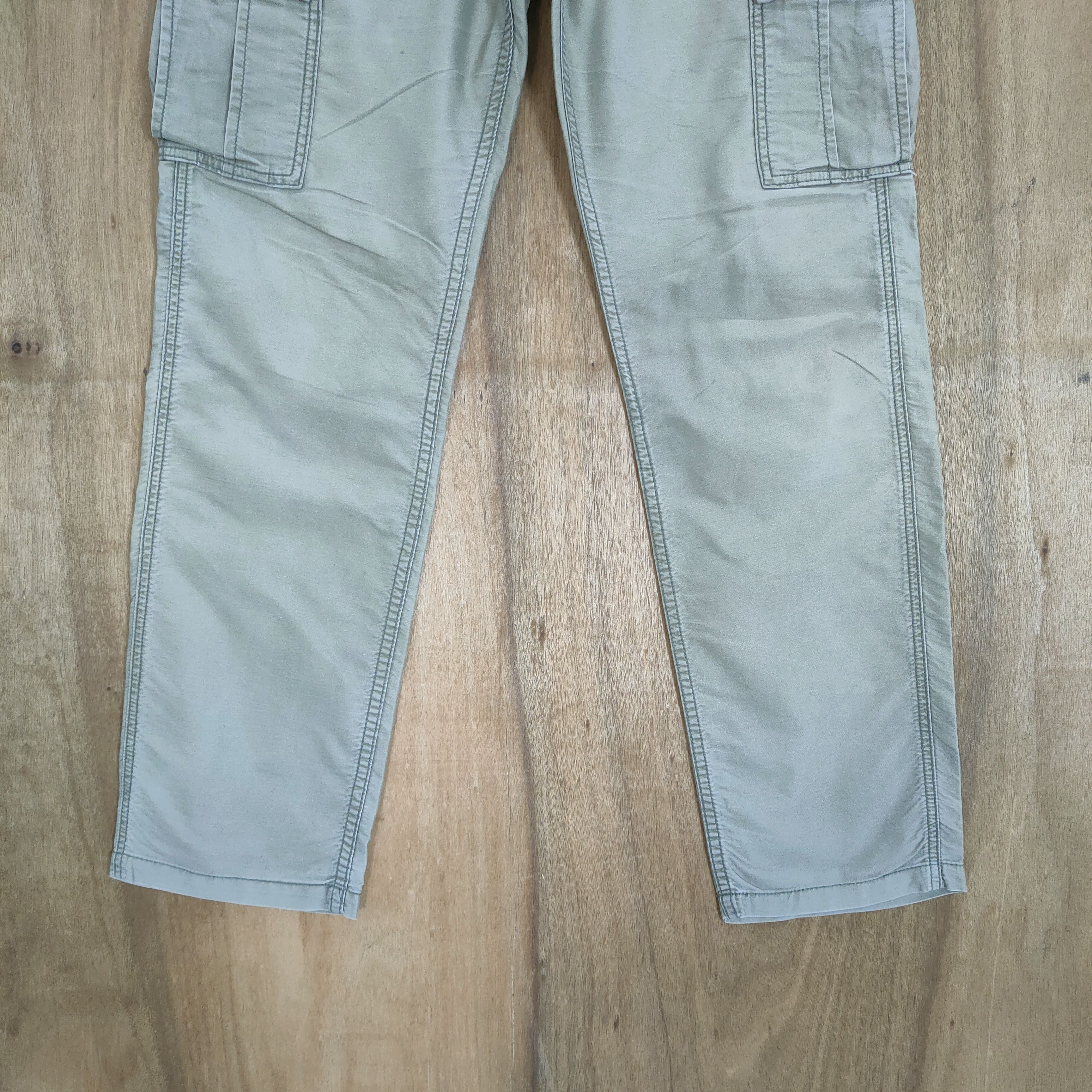 Japanese Brand HONEYSUCKLE MINT GREEN CARGO PANTS Size US 29 - 5 Thumbnail