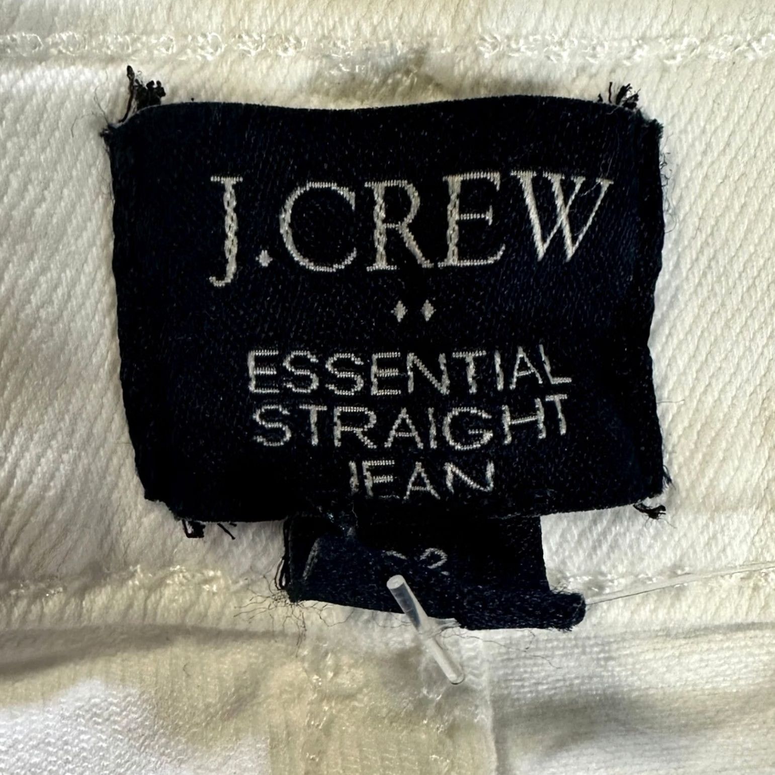 Essentials J Crew Womens Essential Straight Jeans 32 White Button Fly 5 Pocket Stretch NEW Size 24" / US 00 / IT 34 - 4 Thumbnail