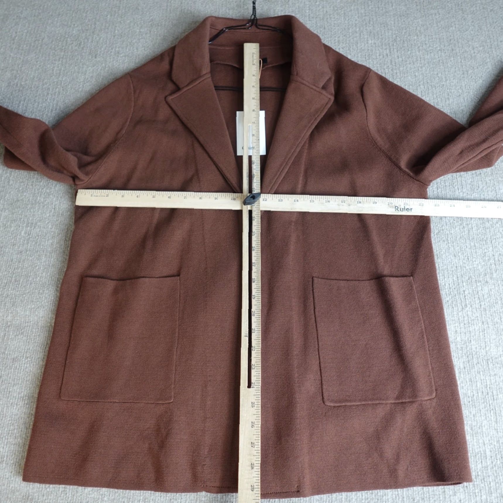 Quince Quince Womens Blazer XL Brown Organic Cotton Knit NEW Size XL / US 12-14 / IT 48-50 - 4 Thumbnail