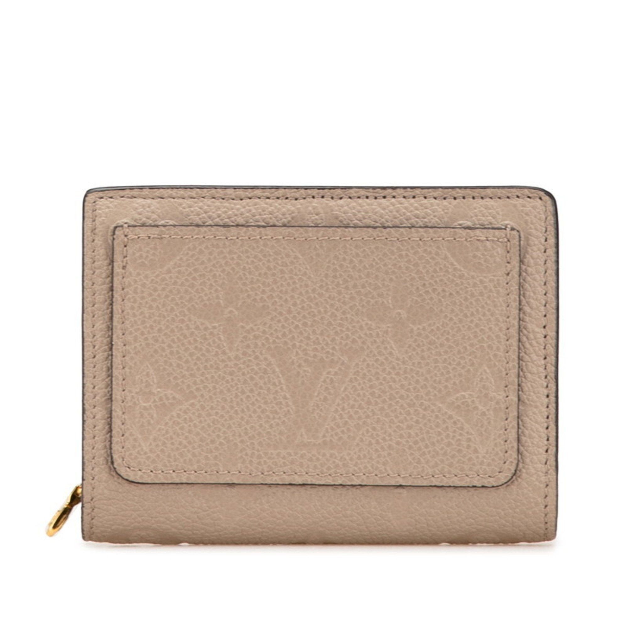 Louis Vuitton Monogram Empreinte Portefeuille Q Bi-fold Wallet M80152 Tourterelle Beige Leather Women's LOUIS VUITTON