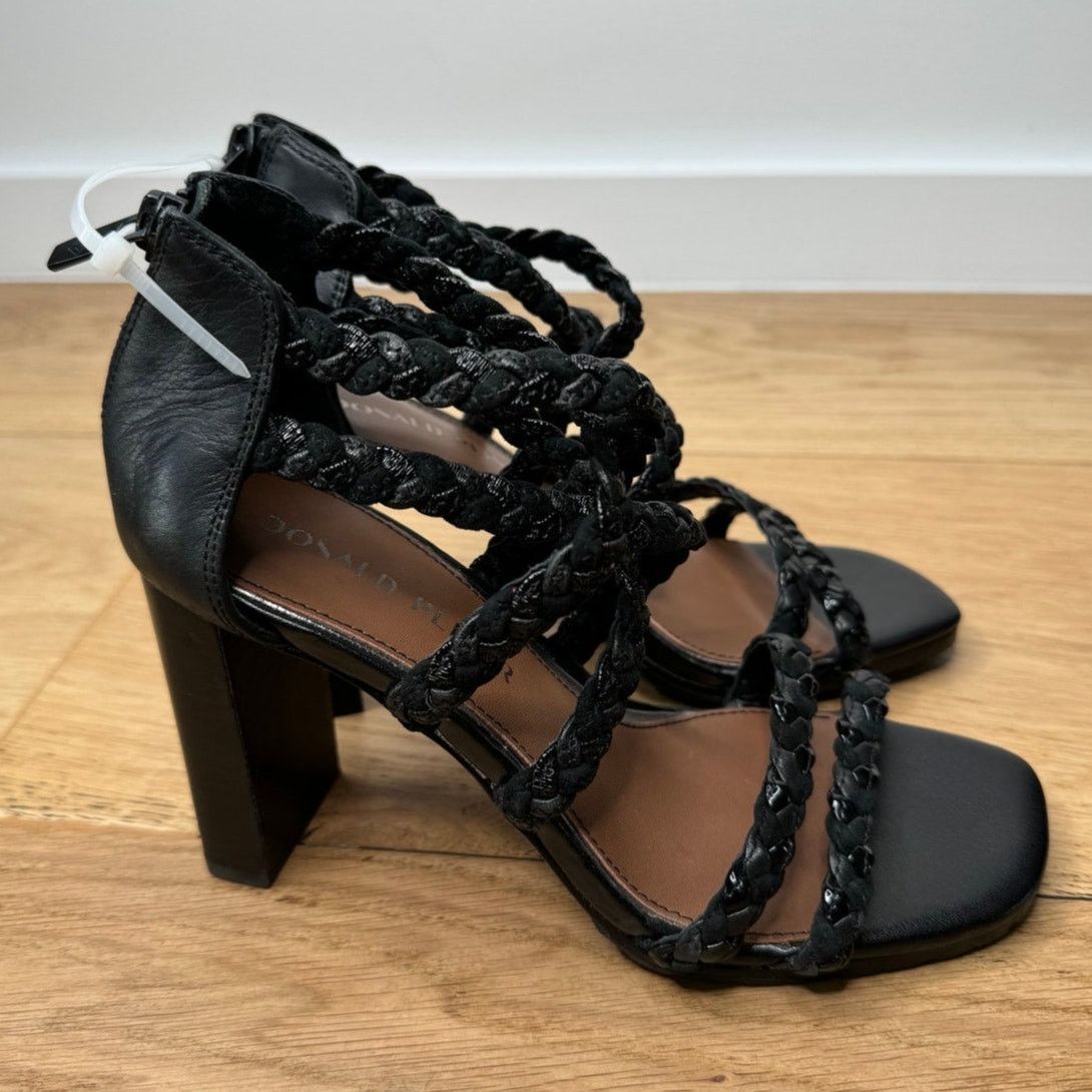 Donald Pliner NEW Donald Pliner Seska Braided Leather Block Heeled Sandals Size US 6 / IT 36 - 1 Thumbnail