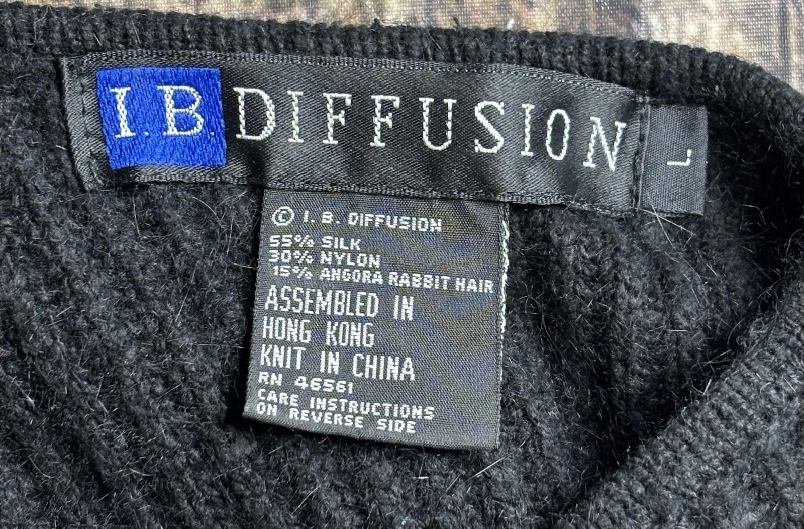 Other 90s I.B. Diffusion Sweater Womens L Silk Angora Blend Scarf Size L / US 10 / IT 46 - 2 Thumbnail