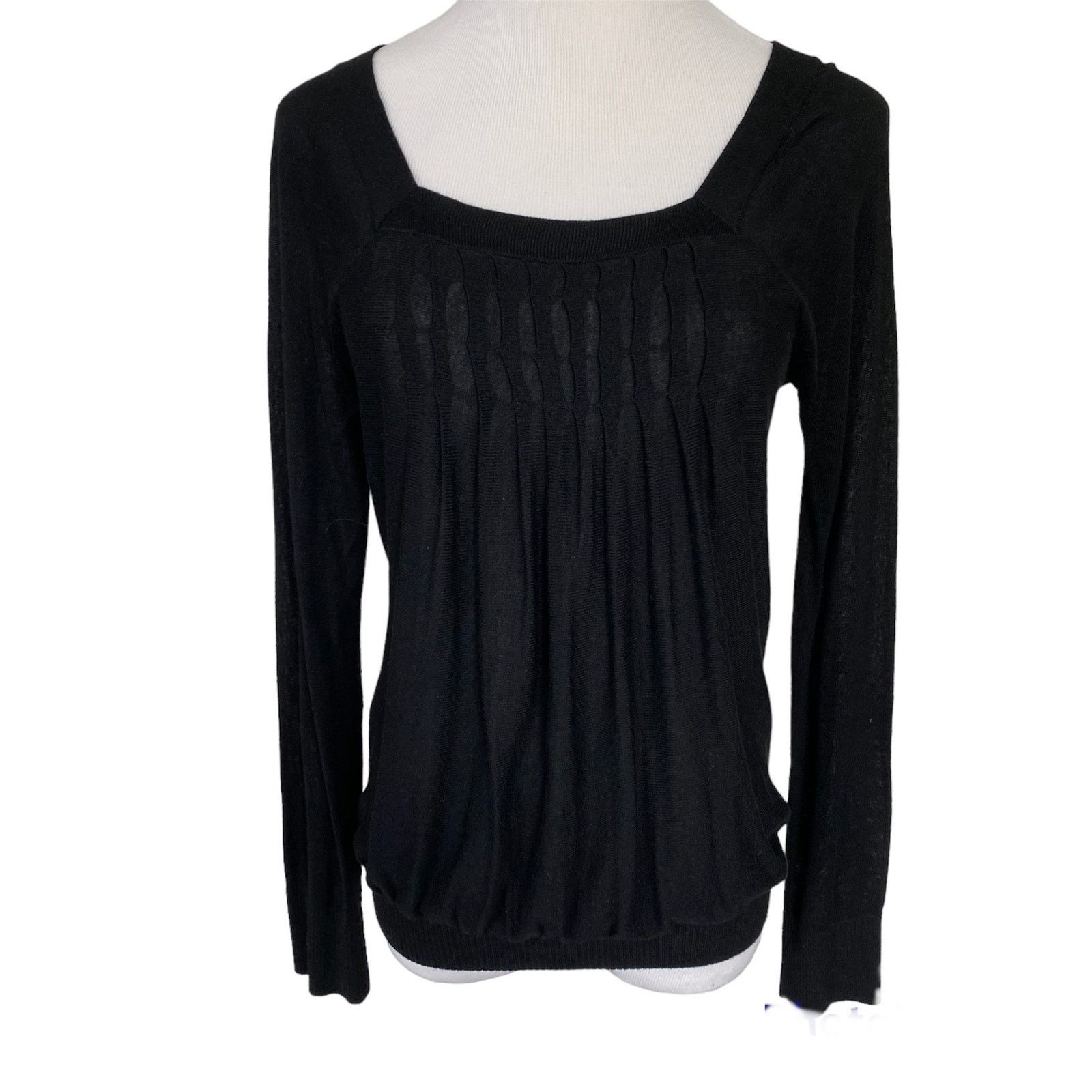 Other The Limited Black Long Sleeve Pleated Pullover Sweater XS Size XS / US 0-2 / IT 36-38 - 1 Thumbnail
