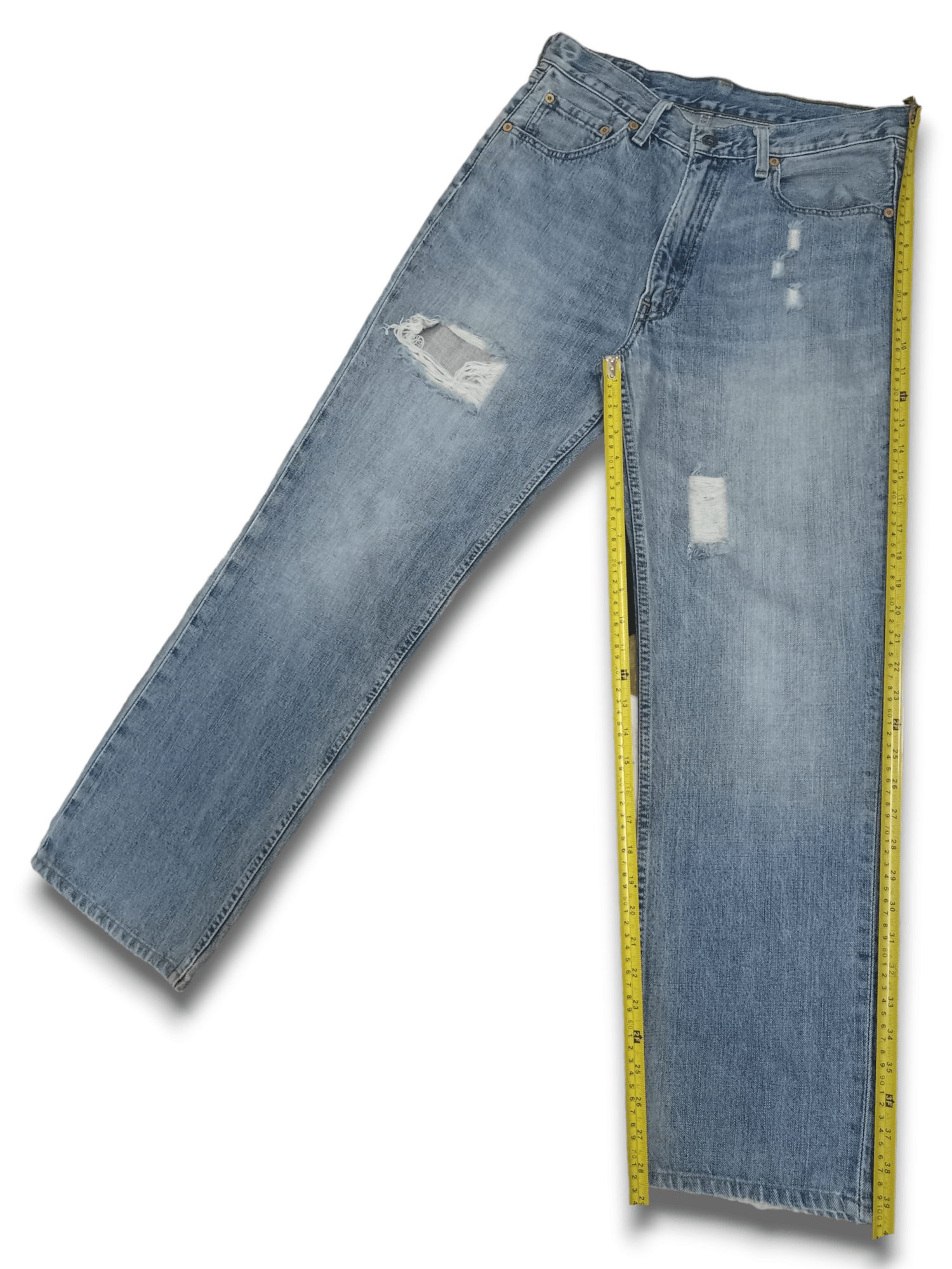 Levi's × Levi's Vintage Clothing Vintage 90s Levis 502 Blue Wash Distressed Loose Jeans Size US 29 - 9 Thumbnail