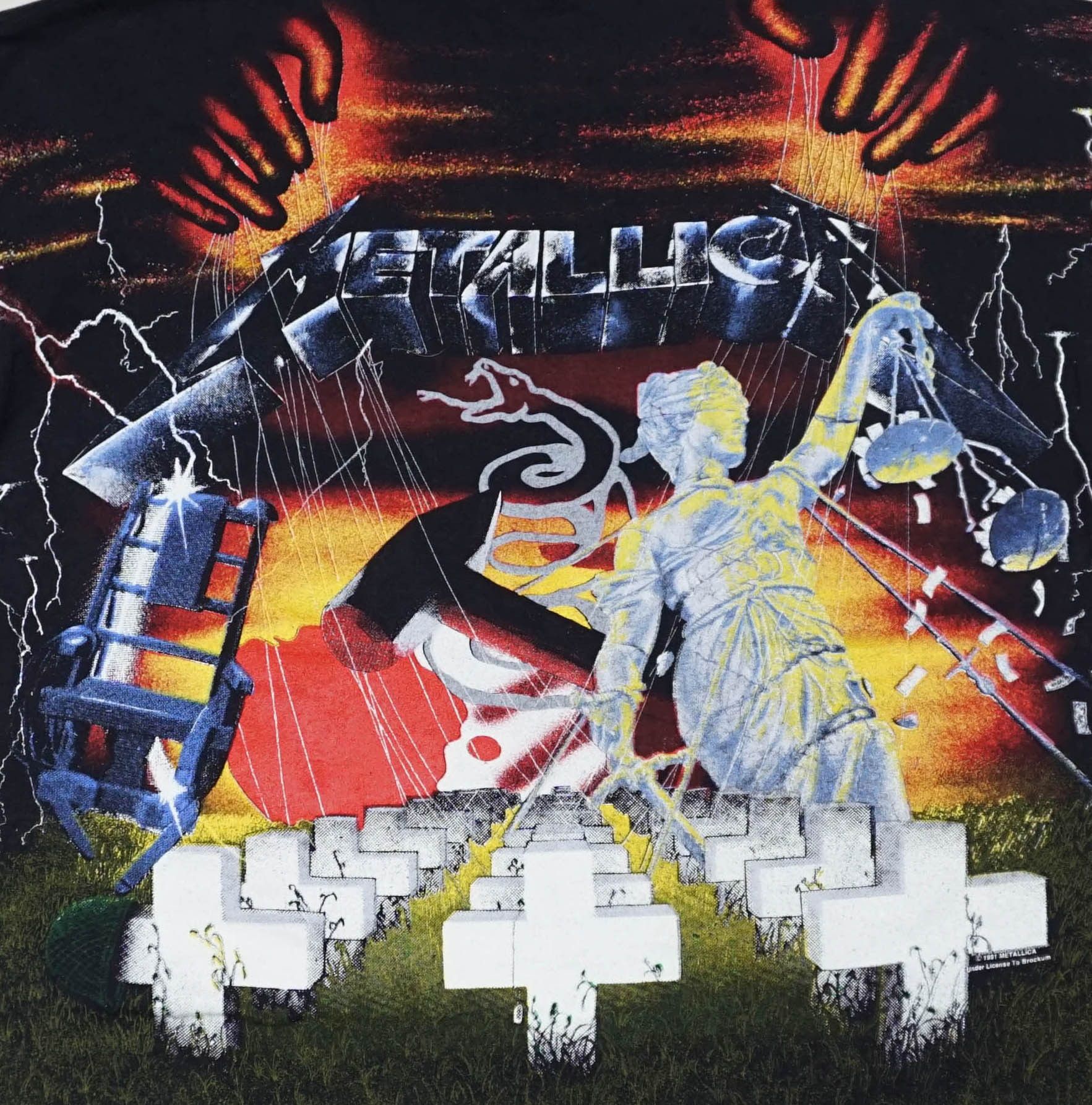Band Tees × Vintage 90's Metallica "Master of Puppets" all over print T-shirt Size US XL / EU 56 / 4 - 2 Thumbnail