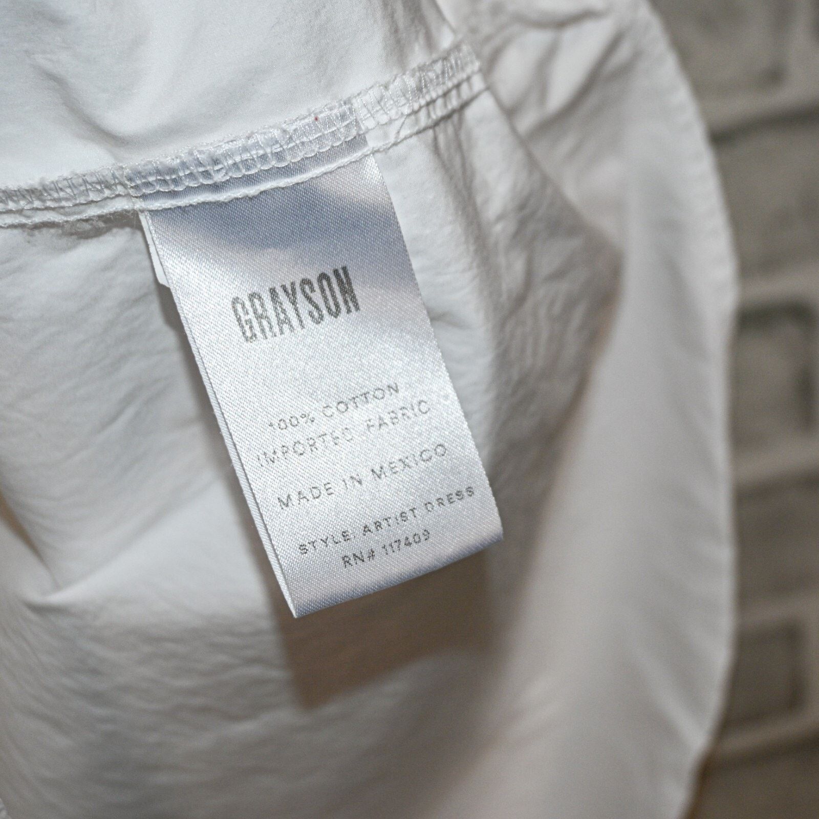 Anthropologie Grayson The Hero White cotton Artish Dress 1/2 button Size XS / US 0-2 / IT 36-38 - 6 Thumbnail