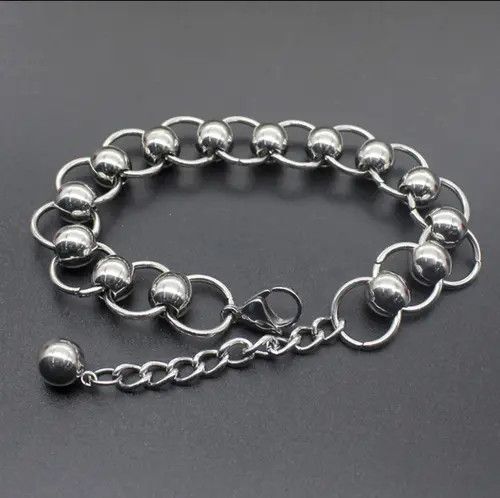 Jewelry Ball Chain Bracelet 2000s Chrome Y2K Punk Skater Grunge Size ONE SIZE - 1 Thumbnail