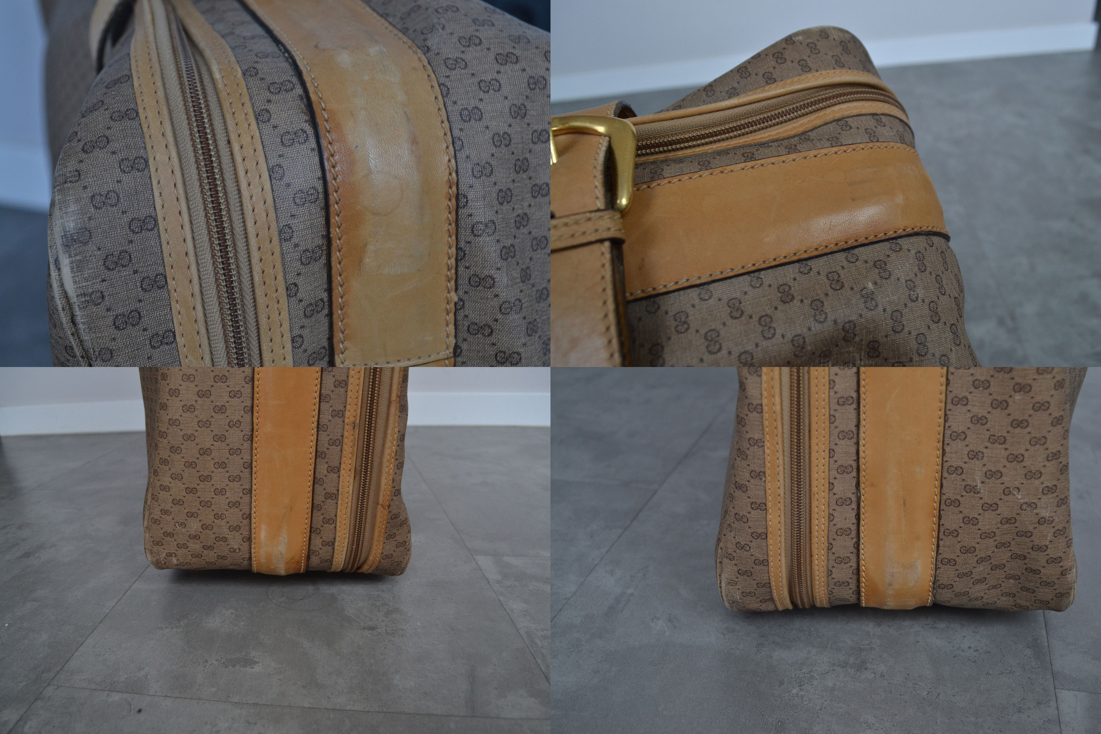 Gucci GUCCI Luggage Bag Monogram GG Logo Suitcase Brown Leather Size ONE SIZE - 12 Thumbnail