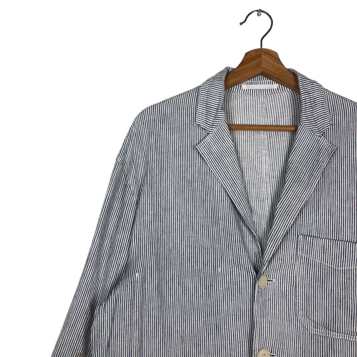 Japanese Brand 🔥Vintage Hickory Chore Jacket Uniqlo Japan Issey Miyake Size US XL / EU 56 / 4 - 7 Thumbnail