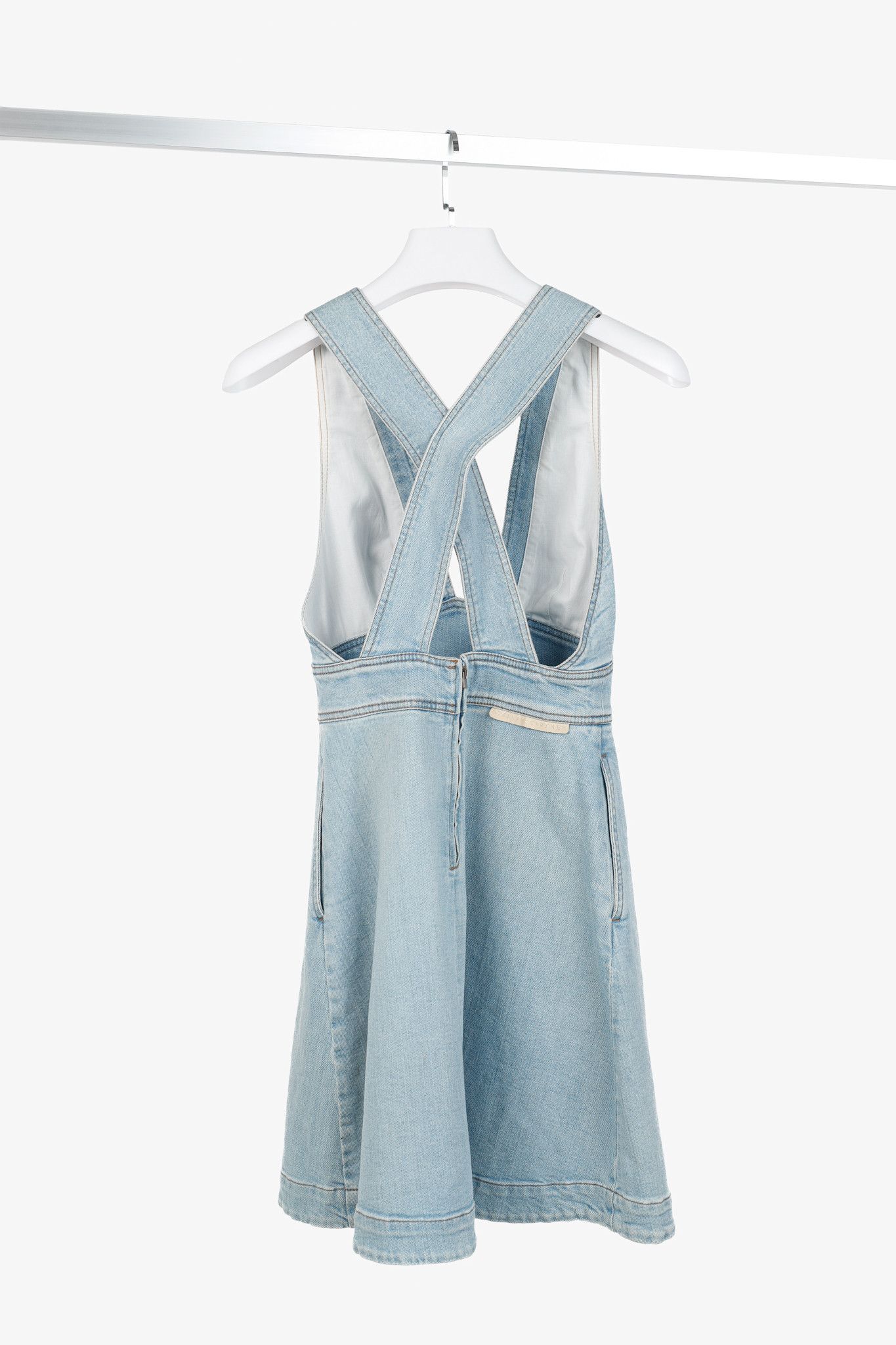 Stella McCartney Stella McCartney Anne Stretch-Denim Mini Dress Size M / US 6-8 / IT 42-44 - 2 Thumbnail