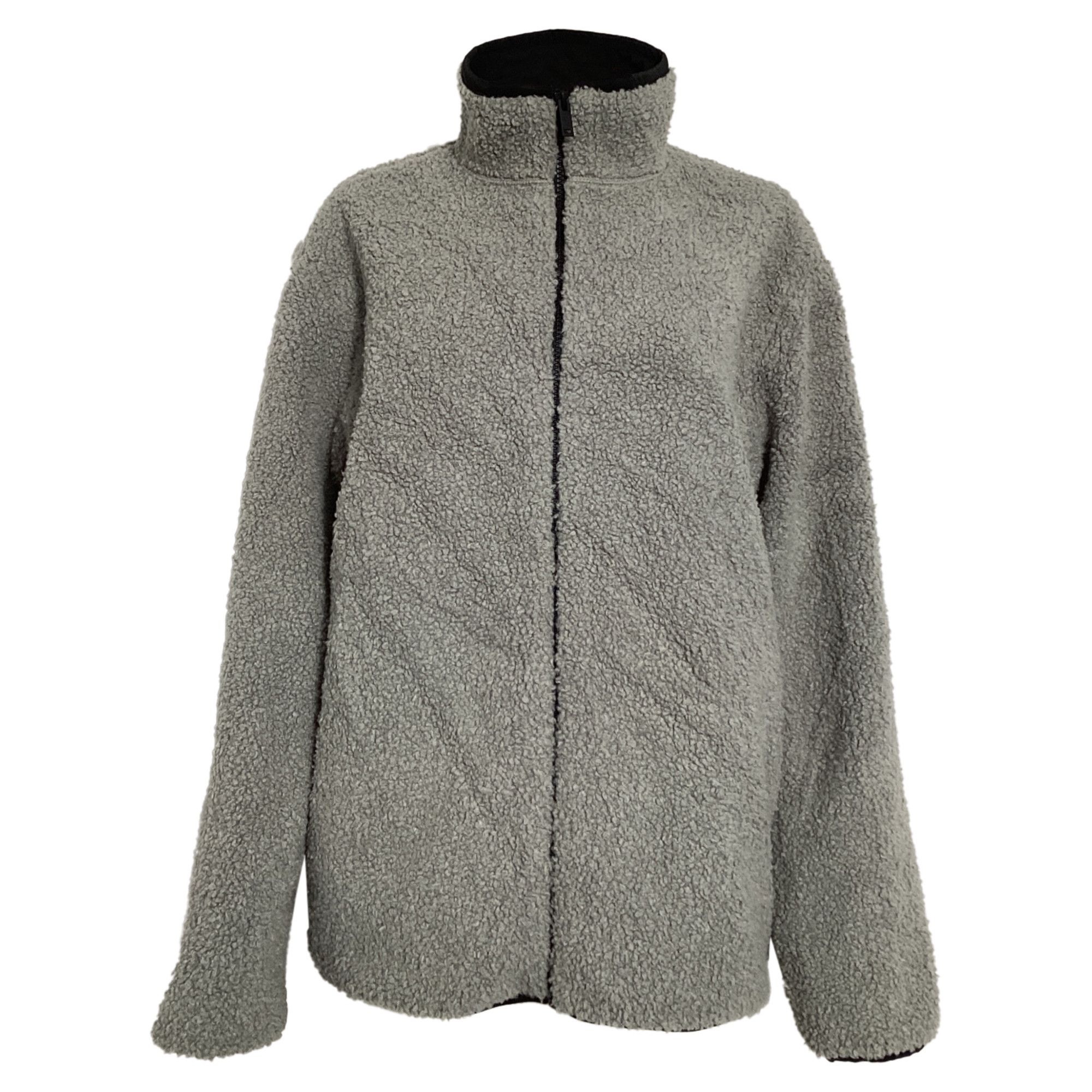 Theory Theory Classon Zipped Fleece Jacket in Grey Polyester Size US L / EU 52-54 / 3 - 1 Thumbnail