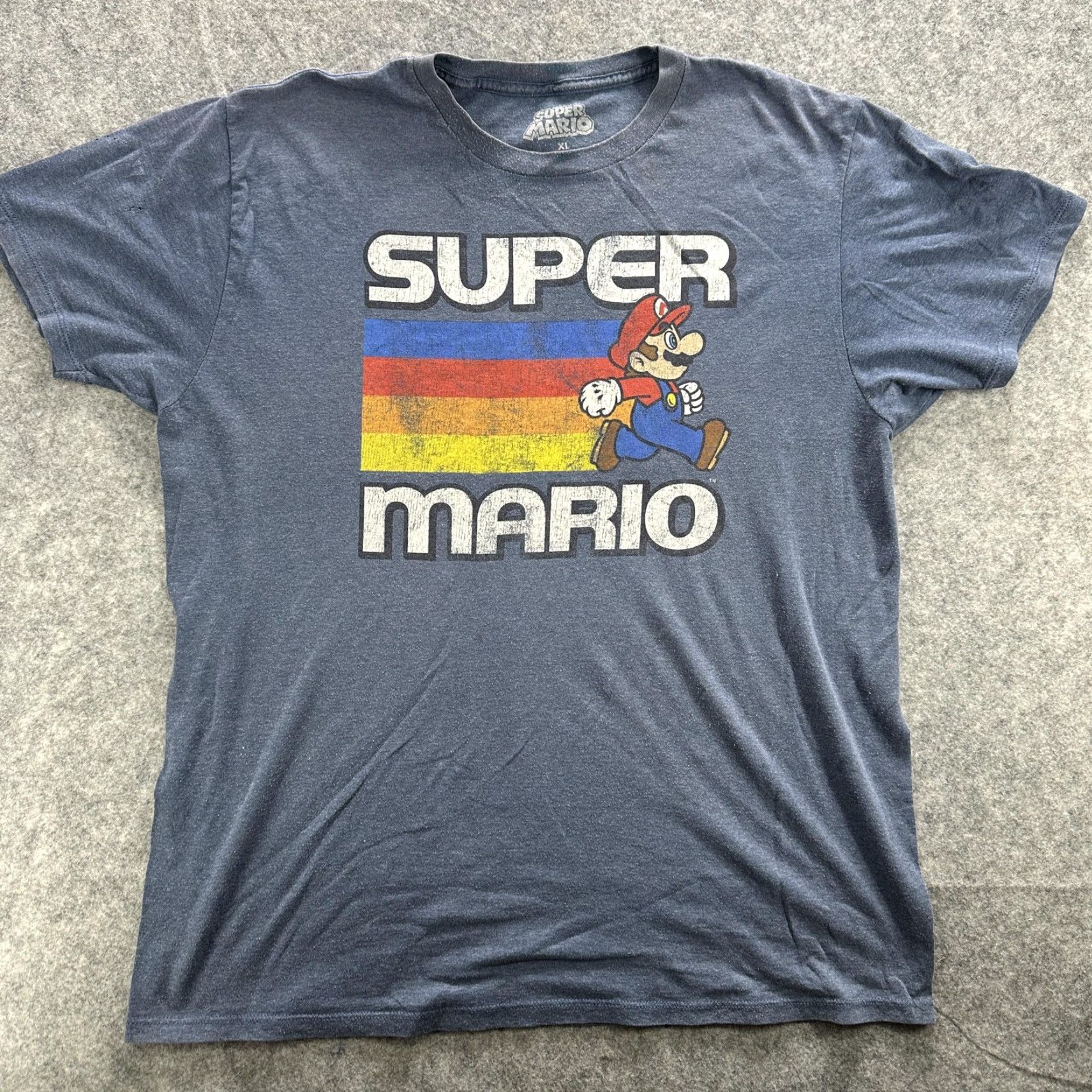 Nintendo VINTAGE Super Mario Shirt Mens XL Blue Nintendo Graphic Tee 2017 Retro Gaming Mario Bros Size US XL / EU 56 / 4 - 3 Thumbnail