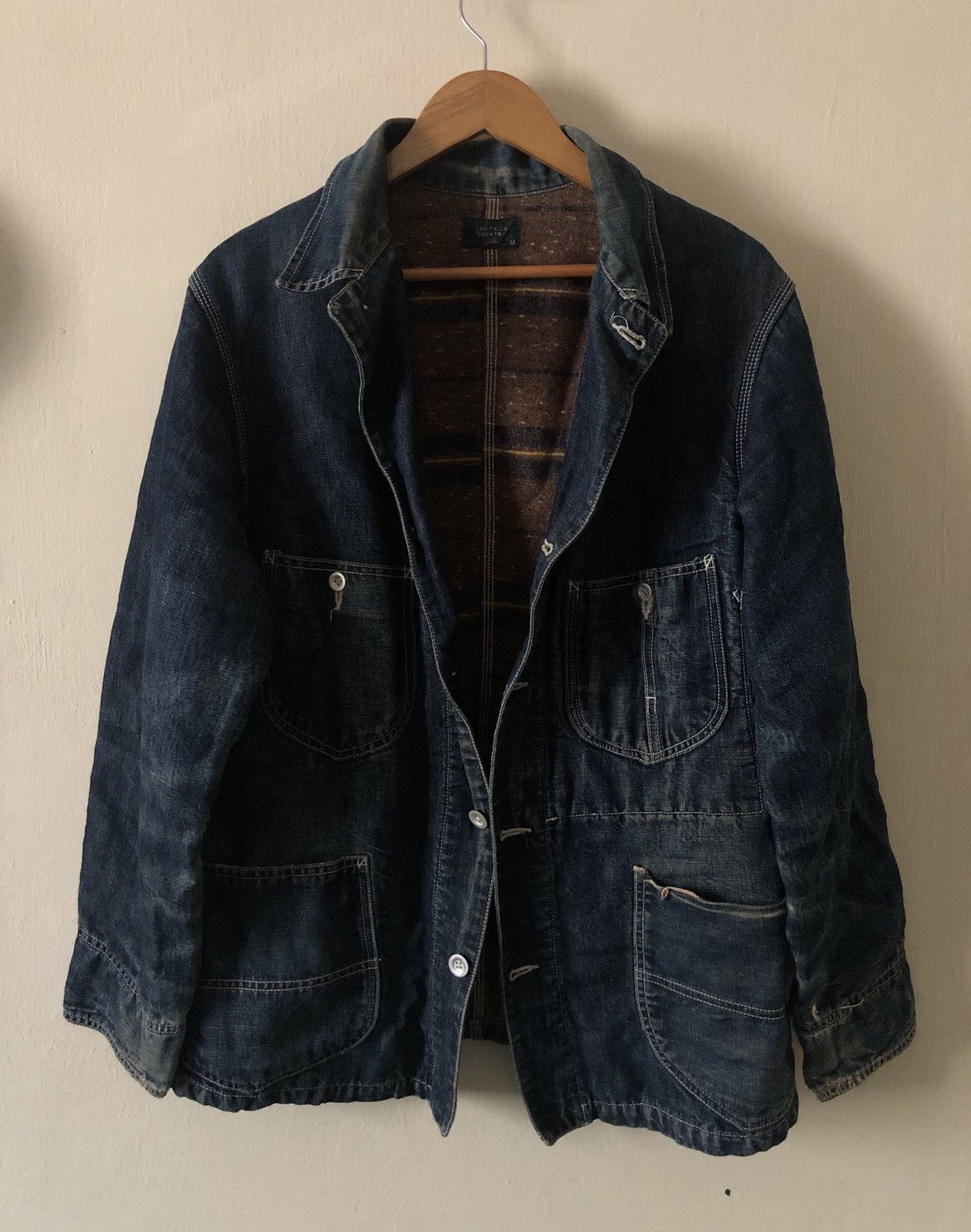 Japanese Brand Vintage Let It Ride ELT Japan Thrashed Chore Cowboy Jacket Size US M / EU 48-50 / 2 - 2 Thumbnail