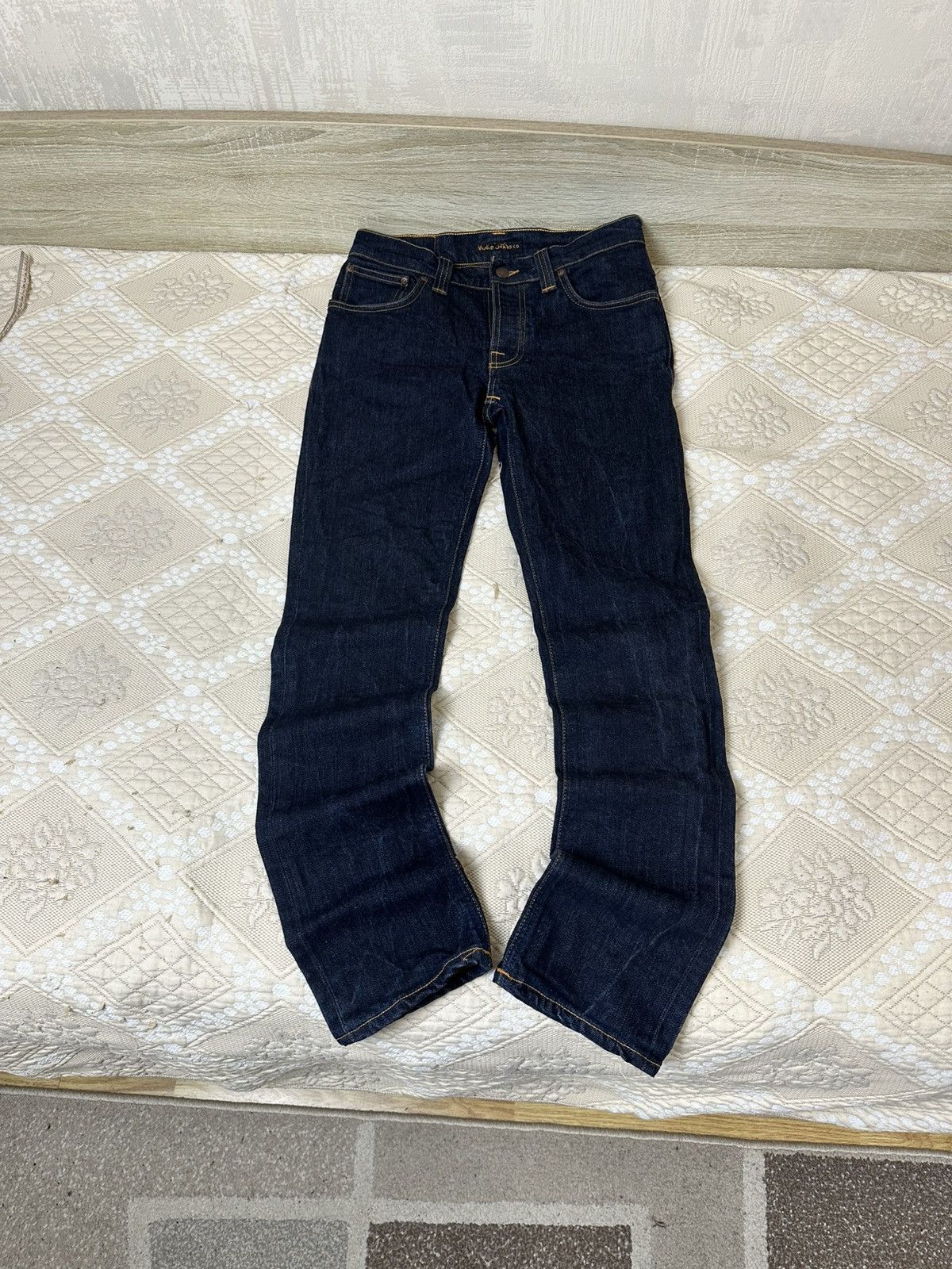 Nudie Jeans 🔥 Nudie Grim Tim Vintage Slim Fit Navy Jeans Denim Pants Size US 32 / EU 48 - 3 Thumbnail