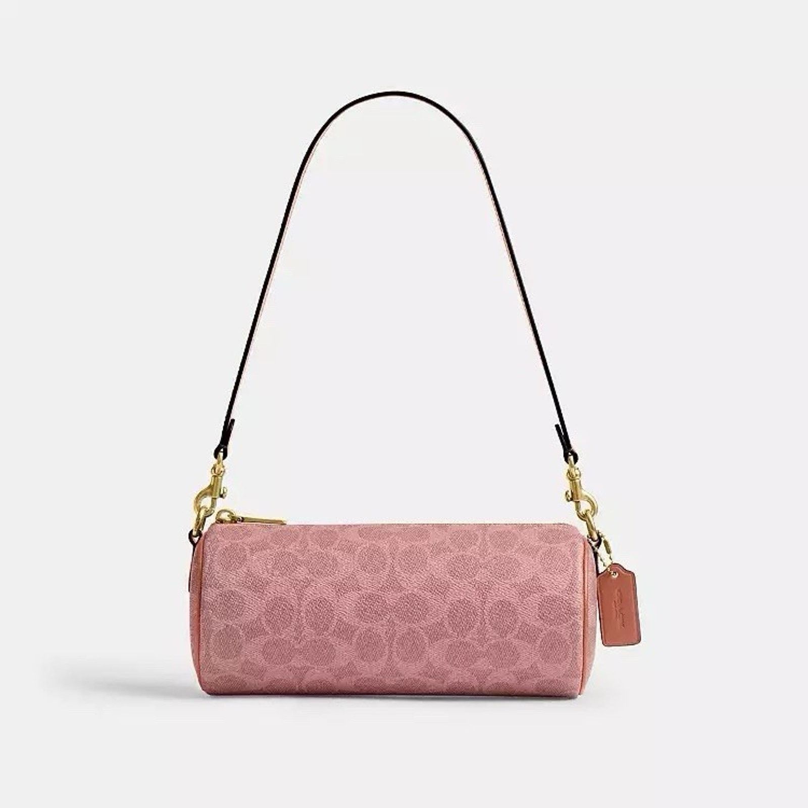 Coach NWT Coach Barrel Bag Signature Canvas Brass/Melon Pink CDY79 Size ONE SIZE - 6 Thumbnail
