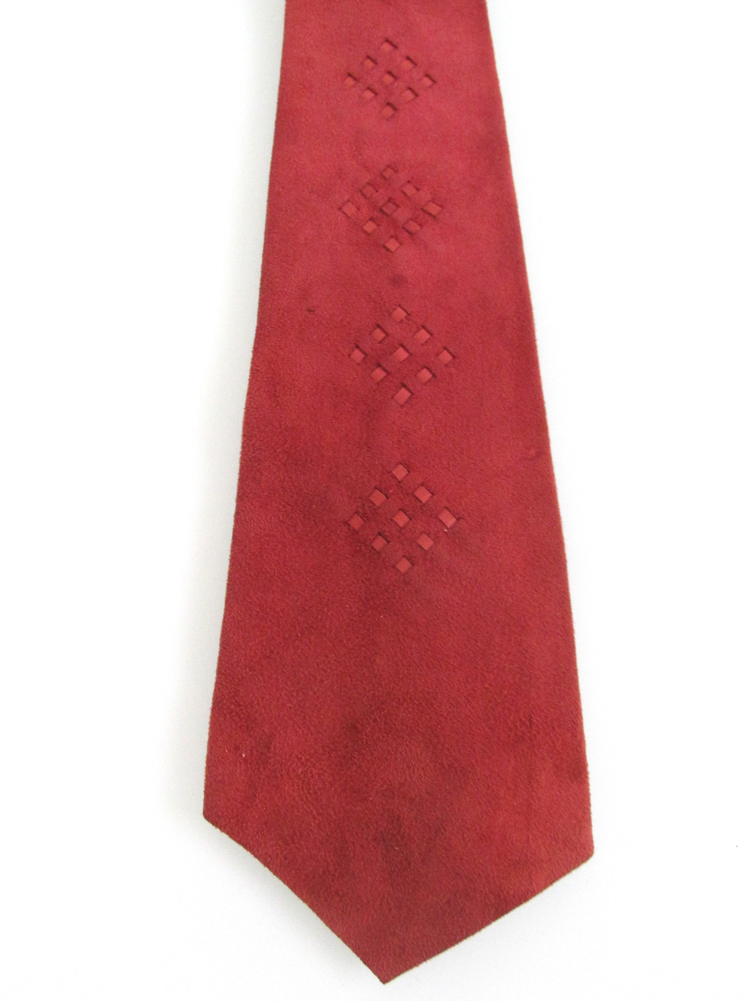 Vintage Vintage Suede Men's Ties Size ONE SIZE - 2 Thumbnail