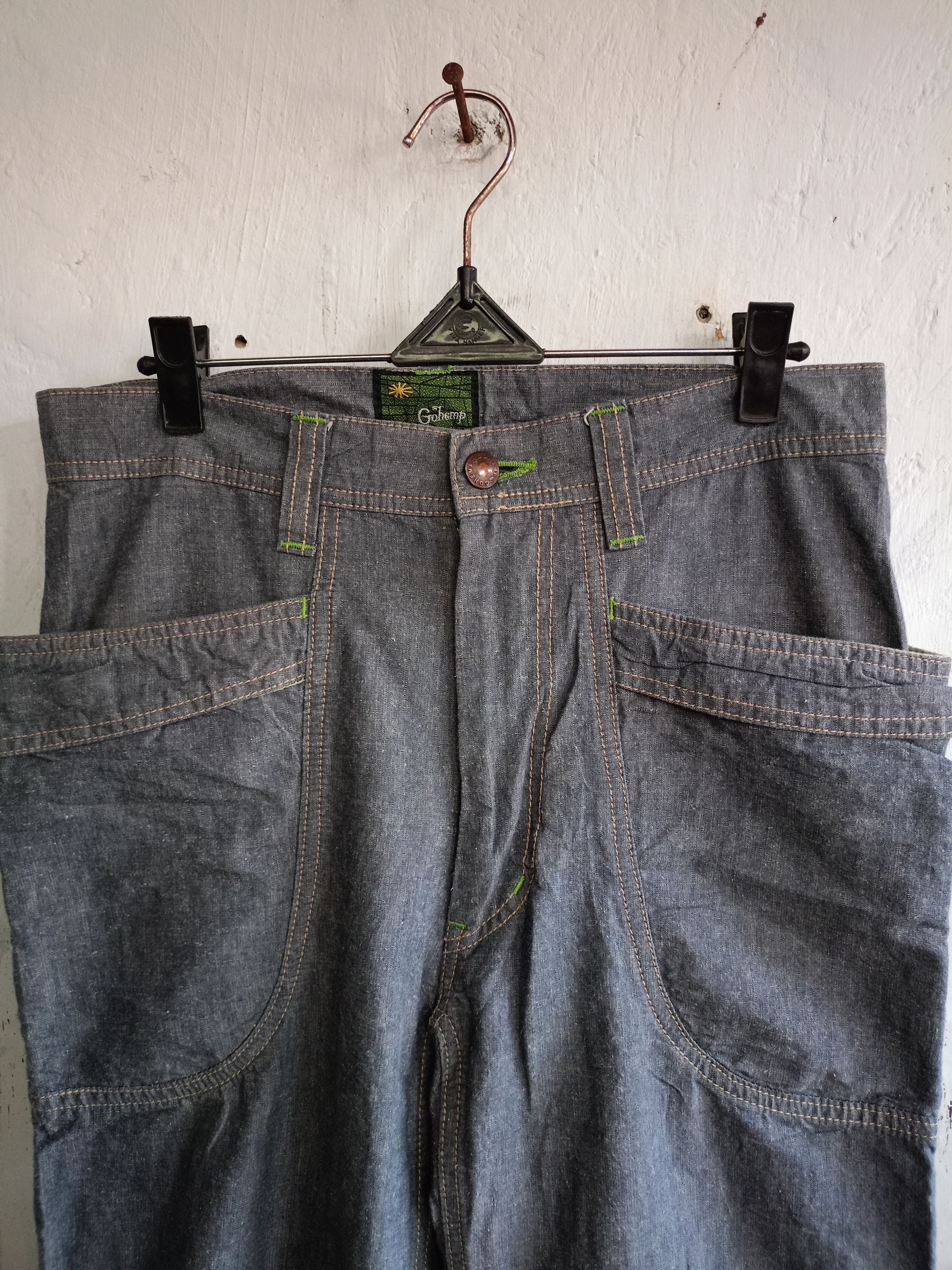 Japanese Brand 2000s Gohemp Big Pocket Denim Pants Size US 30 / EU 46 - 2 Thumbnail