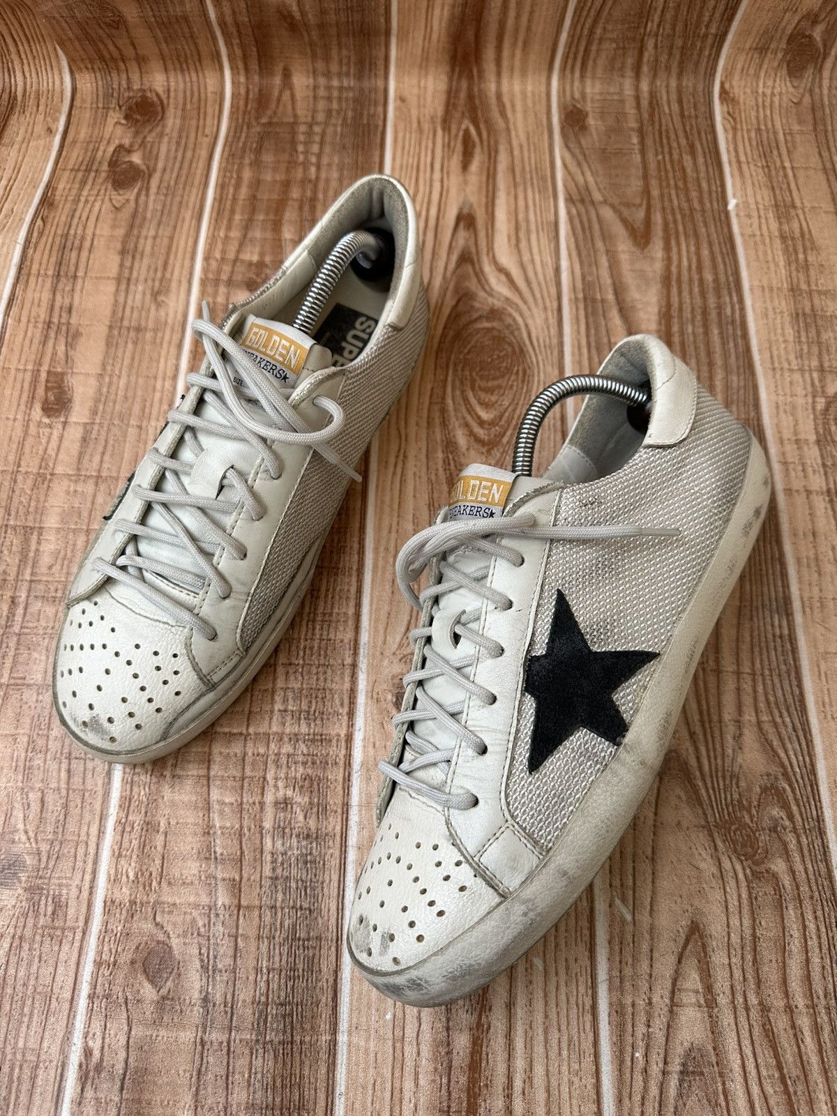Golden Goose Golden Goose Superstar White Mesh GGDB Lowtops Size US 9 / EU 42 - 12 Thumbnail