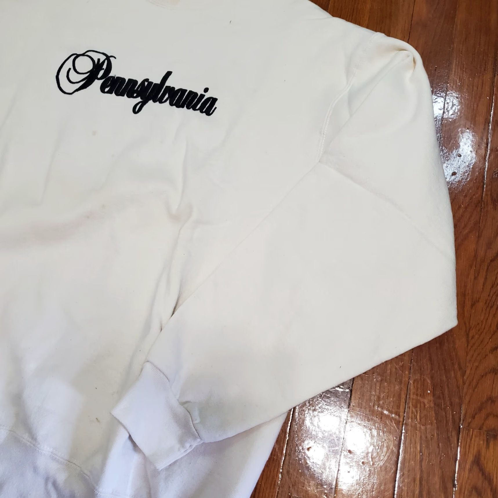 Vintage VINTAGE Pennsylvania Sweatshirt Male XL 80s MunsingWear USA Logo Graphic Print Crew Neck Beige Fleece Pullover Sweatshirt Size US XL / EU 56 / 4 - 3 Thumbnail