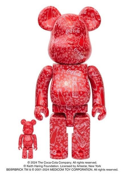Medicom Toy BE@RBRICK Coca-Cola Keith Haring 100% & 400% Size ONE SIZE - 1 Thumbnail