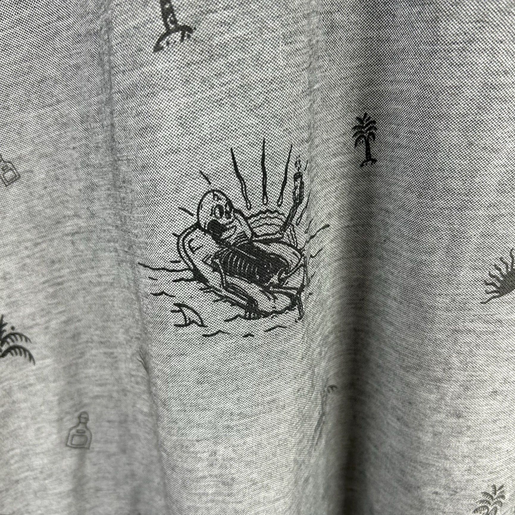 TravisMathew VINTAGE Travis Mathew Polo Shirt Skull Skeleton Gray Golfing Golf L Men Short Sleeve Collar Size US L / EU 52-54 / 3 - 6 Thumbnail