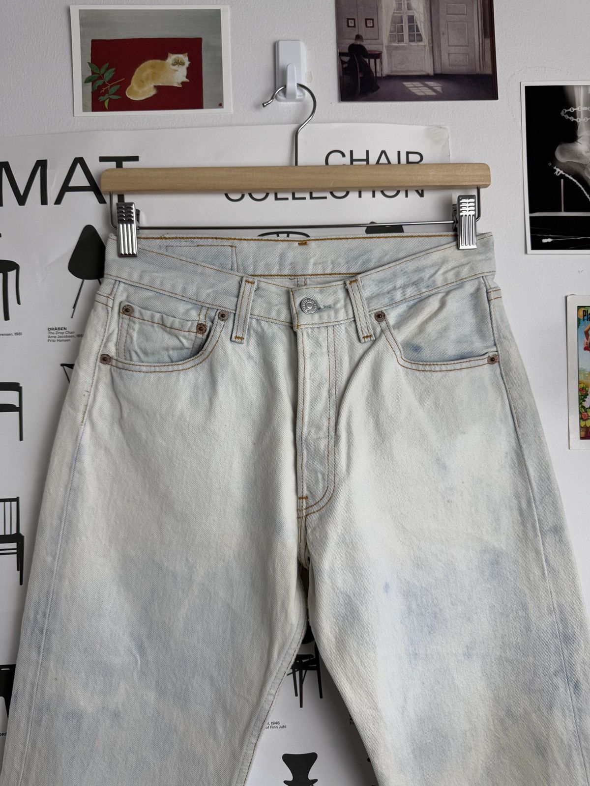 Levi's × Levi's Vintage Clothing Levi’s 501 babyblue white denim pants 28x32 skate streetwear Size US 28 / EU 44 - 6 Thumbnail