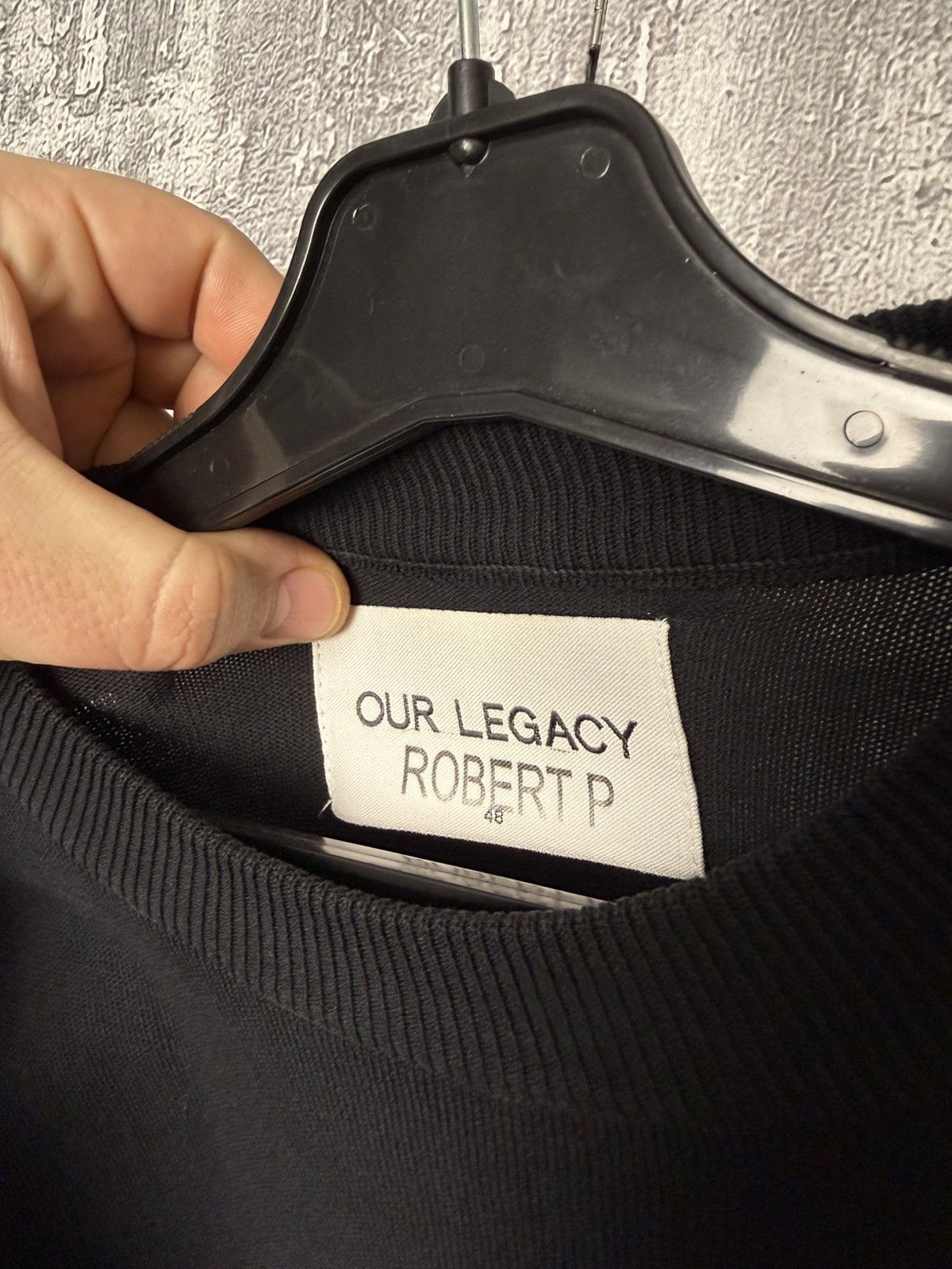 Our Legacy Our Legacy SS16 Black Crepe Lightweight Crewneck Sweater Size US M / EU 48-50 / 2 - 9 Thumbnail