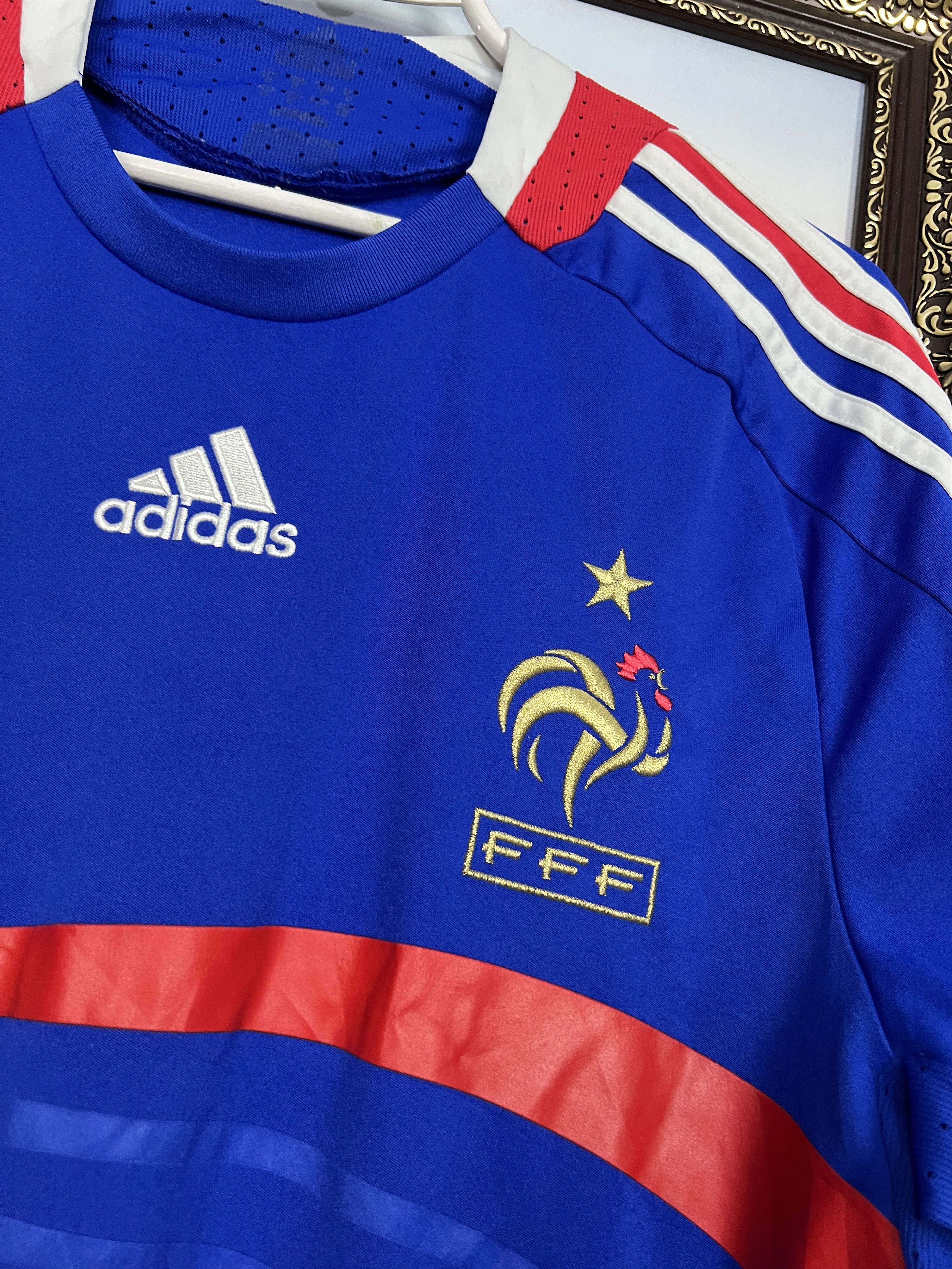 Adidas France Home football shirt 2007 Soccer Adidas Blue Jersey Size US M / EU 48-50 / 2 - 3 Thumbnail