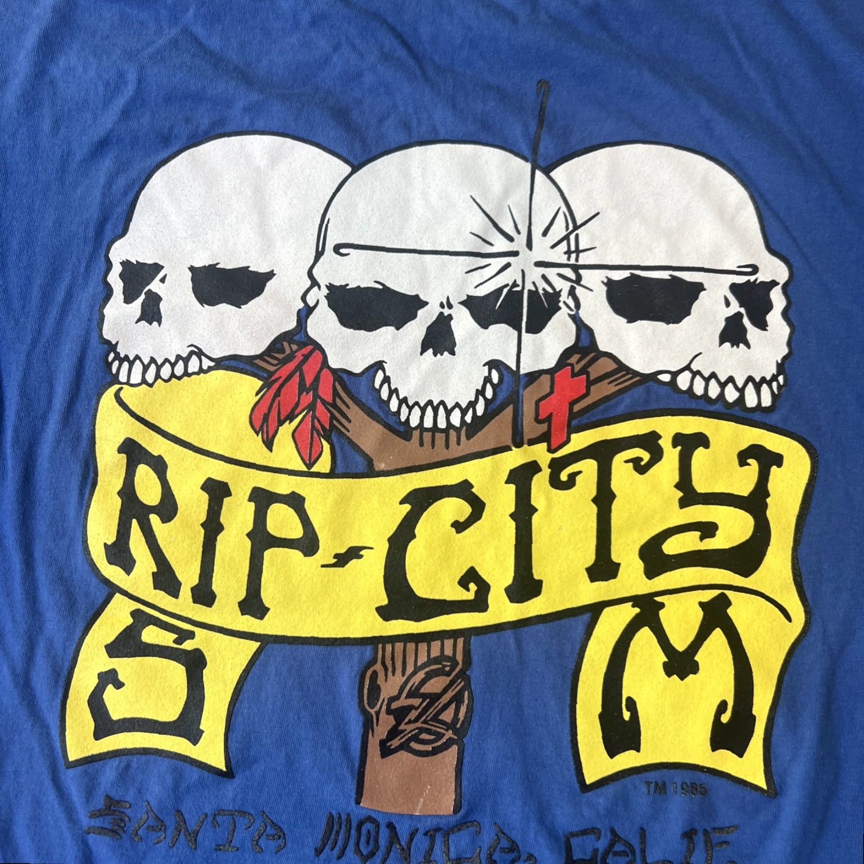 Vintage VINTAGE Rip City Shirt Skateboarding Graphic Print Surfer Beach Blue Medium Mens Size US M / EU 48-50 / 2 - 6 Thumbnail