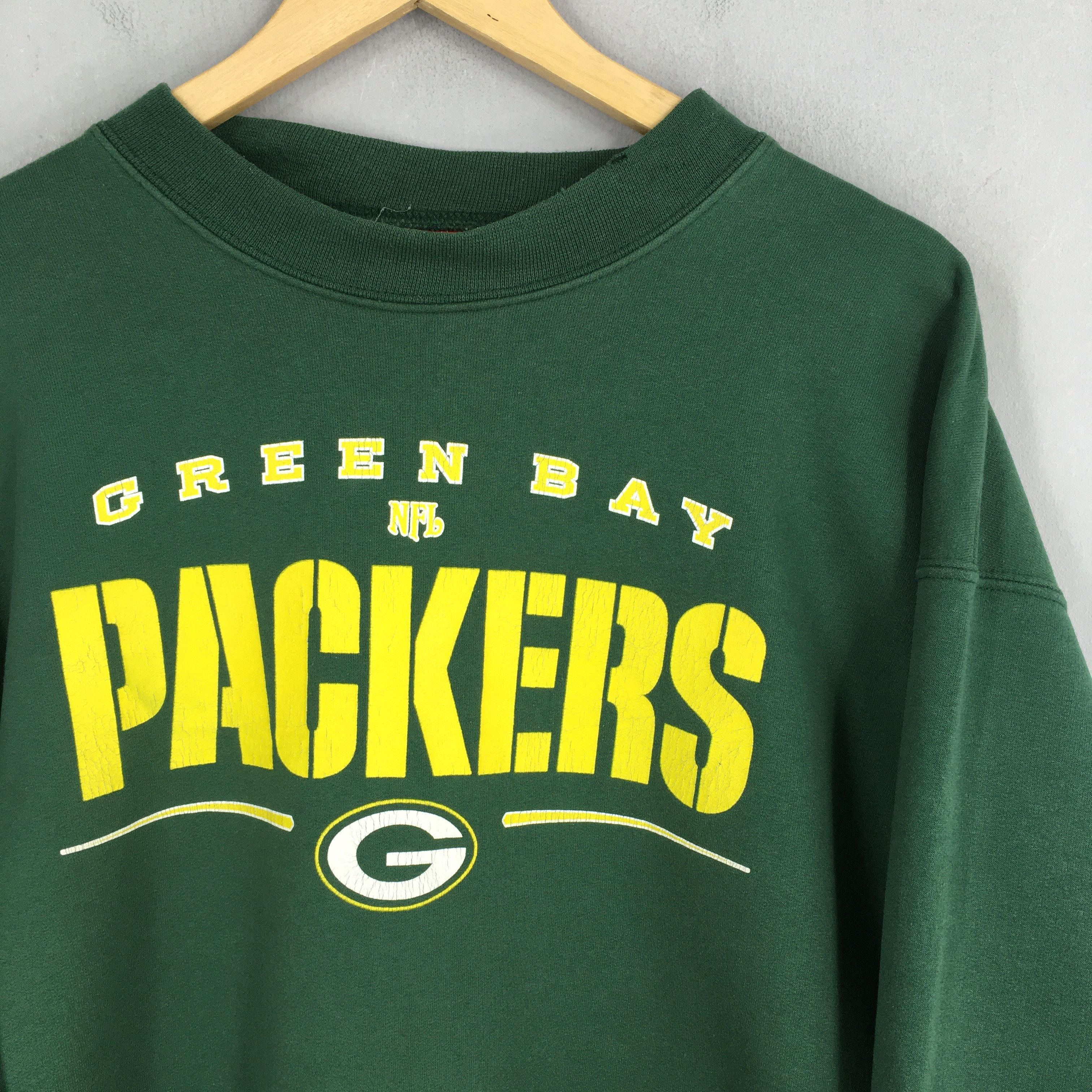 NFL × Vintage Vintage 90s Green Bay Packers Football NFL Sweatshirt XLarge Size US XL / EU 56 / 4 - 2 Thumbnail