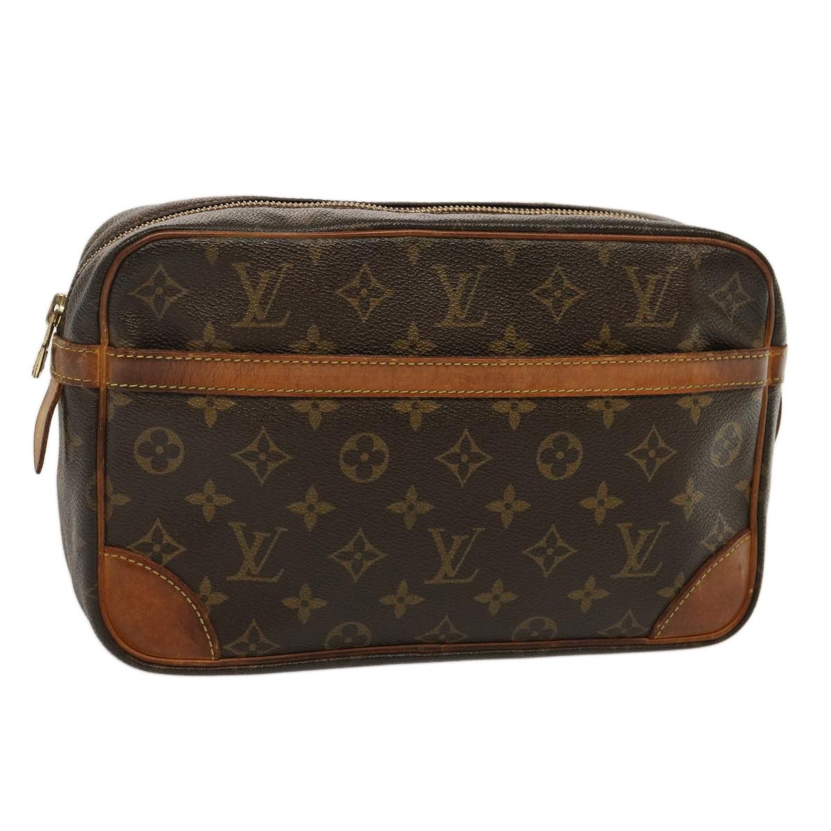 Louis Vuitton Compiegne 28 Brown Canvas Clutch Bag (Pre-Owned) Size ONE SIZE - 1 Thumbnail