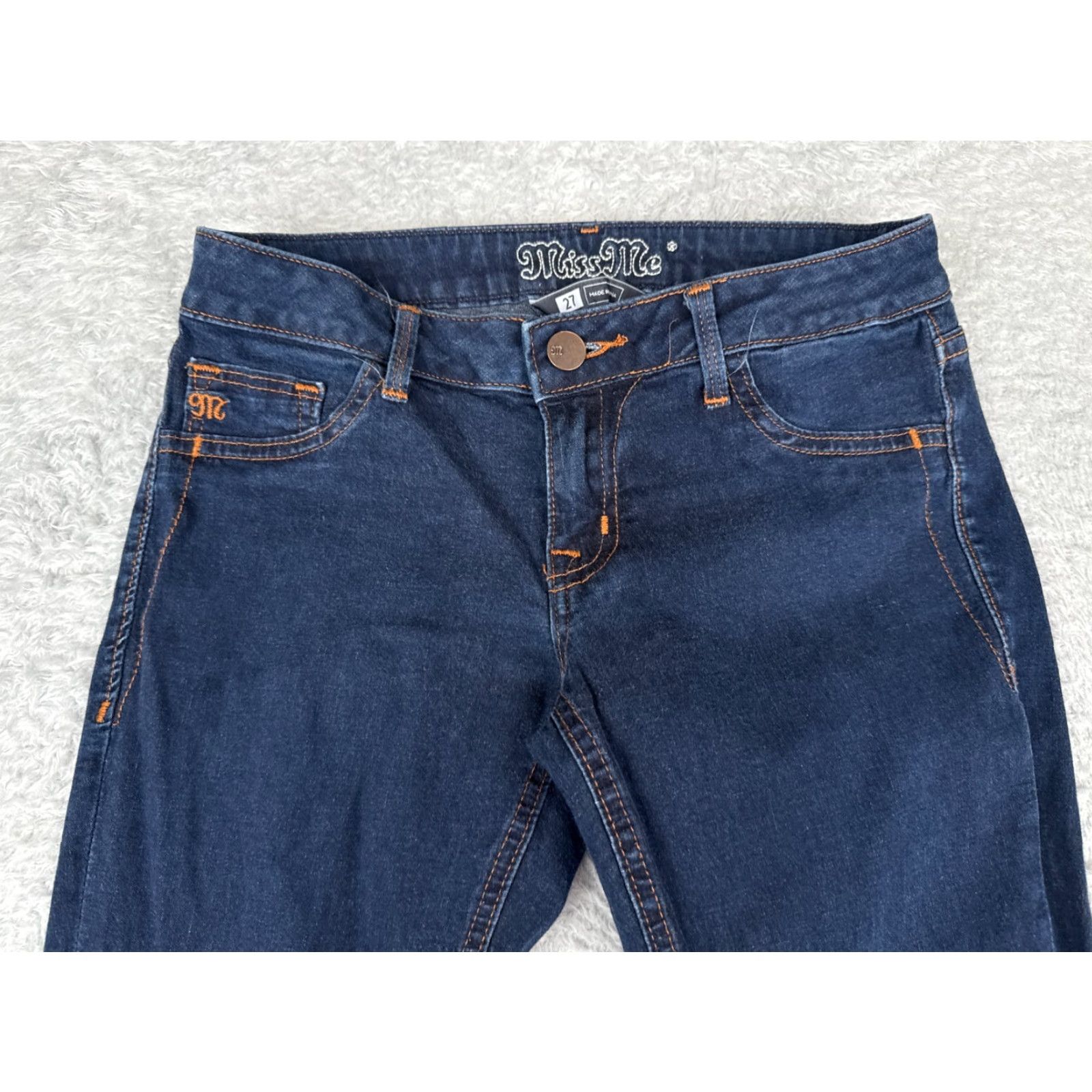 Miss Me Miss Me Jeans Women 27 Blue Denim Ashley Low Rise Jegging Dark Wash Cotton 27x30 Size 27" / US 4 / IT 40 - 4 Thumbnail