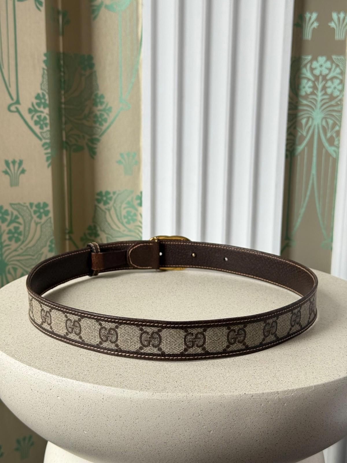Gucci Vinatge Gucci Monogram Interlocking GG Womens Belt 70 / 28 Size ONE SIZE - 6 Thumbnail