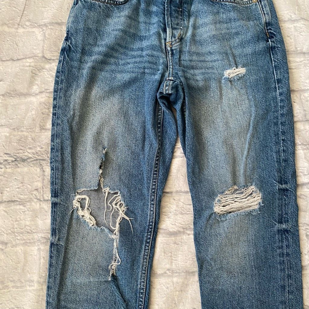 Other &Denim women 2 boyfriend low waist button fly ripped distres Size 26" / US 2 / IT 38 - 3 Thumbnail