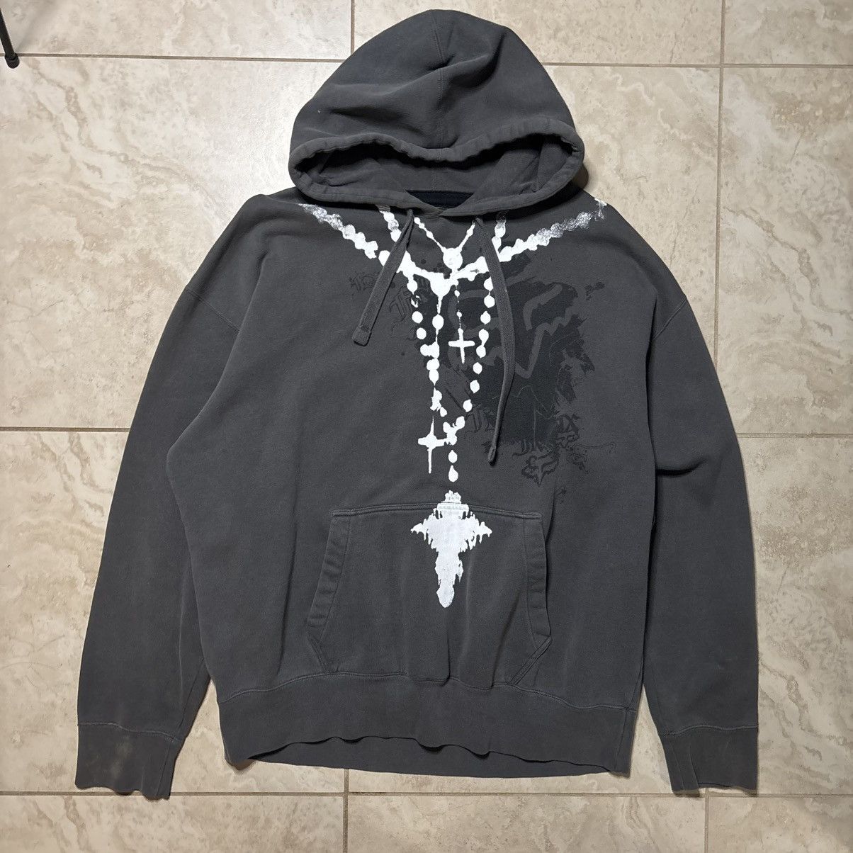 Other 2000s fox racing custom rosary print hoodie mens xl Size US XL / EU 56 / 4 - 1 Thumbnail