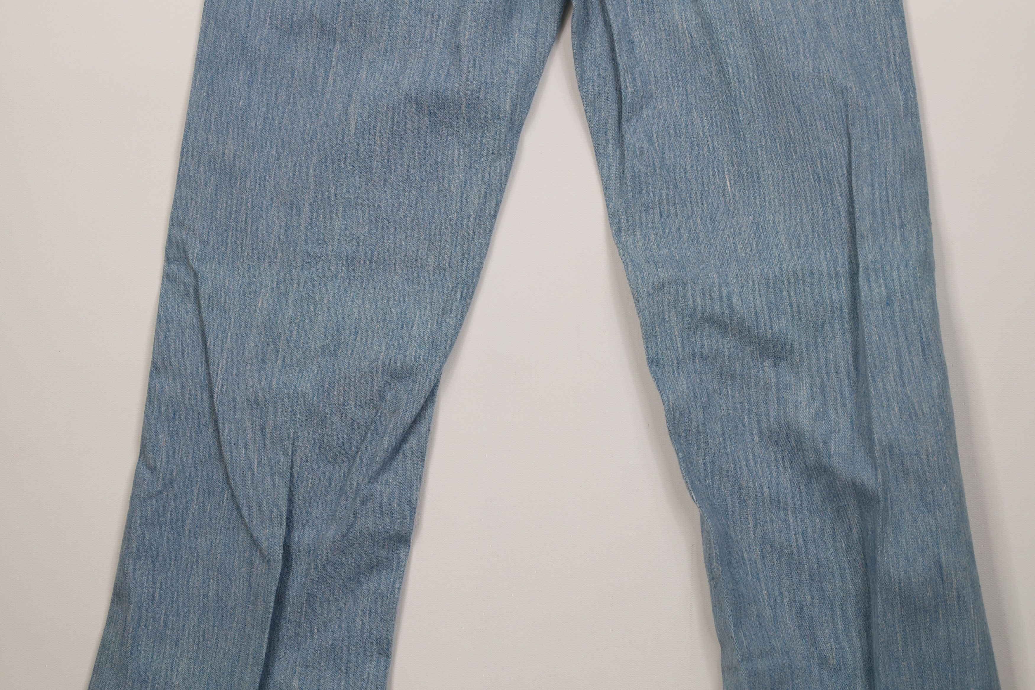 Lee Vintage 70s Lee Flared Wide Leg Denim Jeans Blue USA Size 24" / US 00 / IT 34 - 12 Thumbnail
