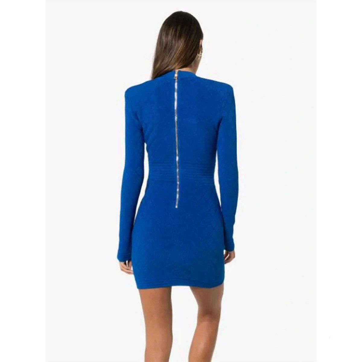 Balmain Balmain - Diamond Knit Bodycon Mini Dress Size S / US 4 / IT 40 - 5 Thumbnail