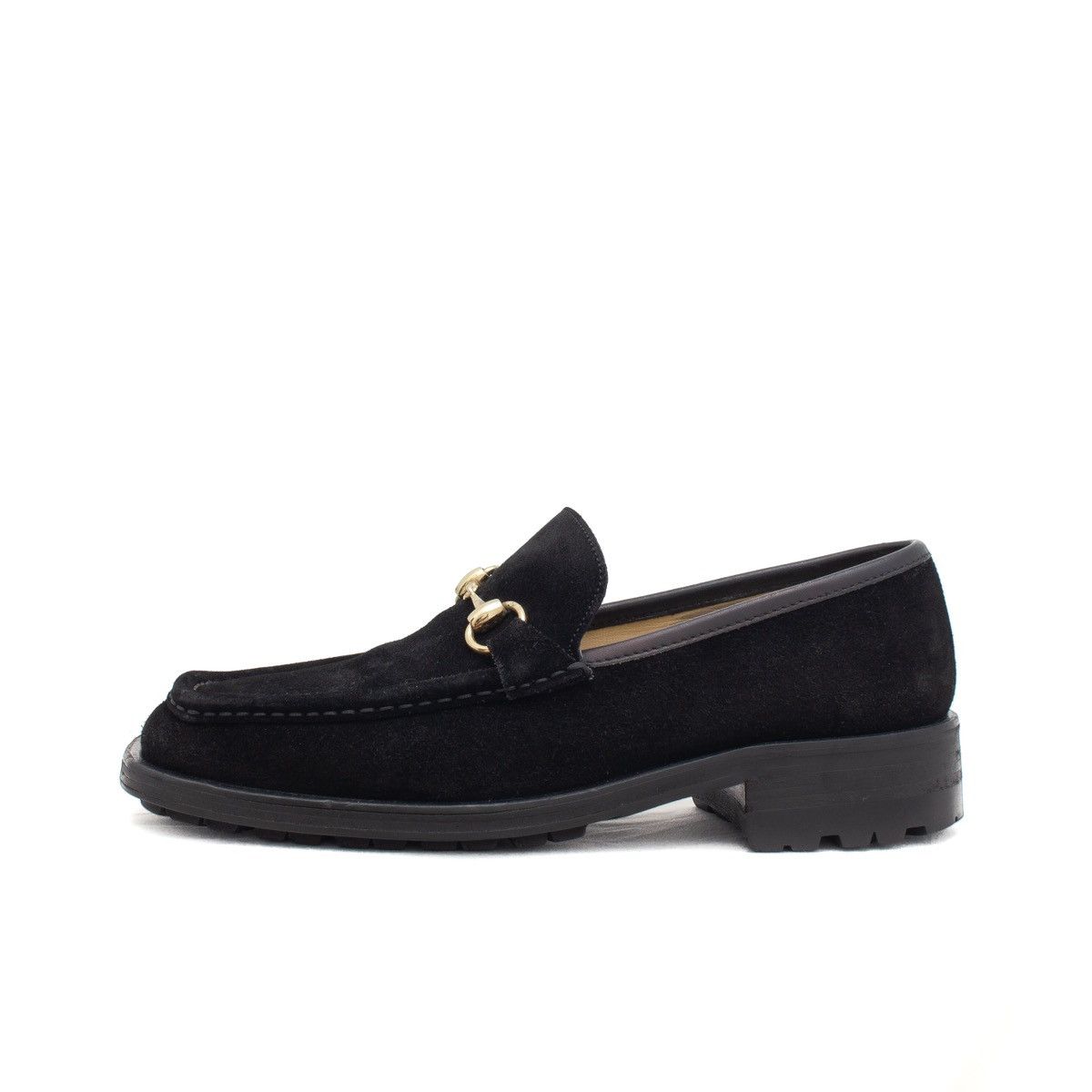 Gucci × Tom Ford VTG GUCCI Tom Ford Era Black Suede Horsebit Lug Sole Loafers Size US 8.5 / EU 41-42 - 8 Thumbnail
