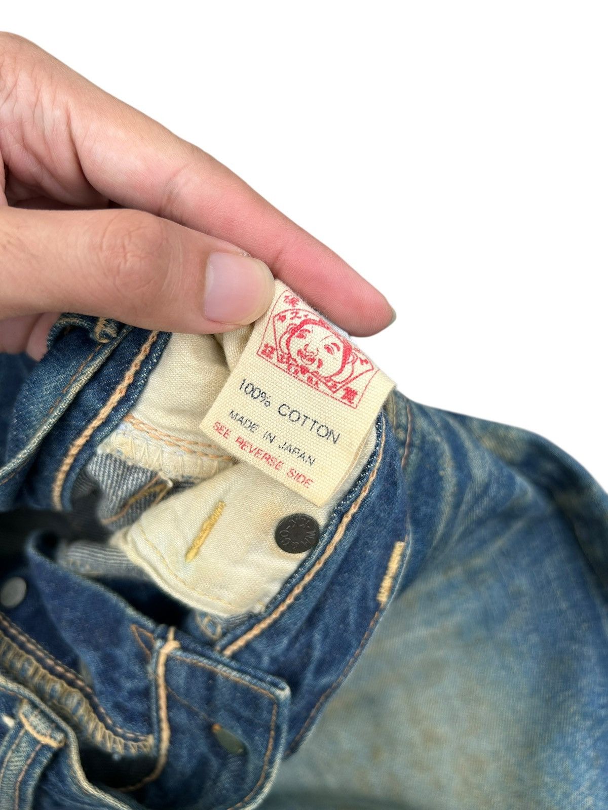 Evisu VINTAGE EVISU DAICOCK SELVEDGE MADE IN JAPAN DENIM JEANS Size US 33 - 6 Thumbnail