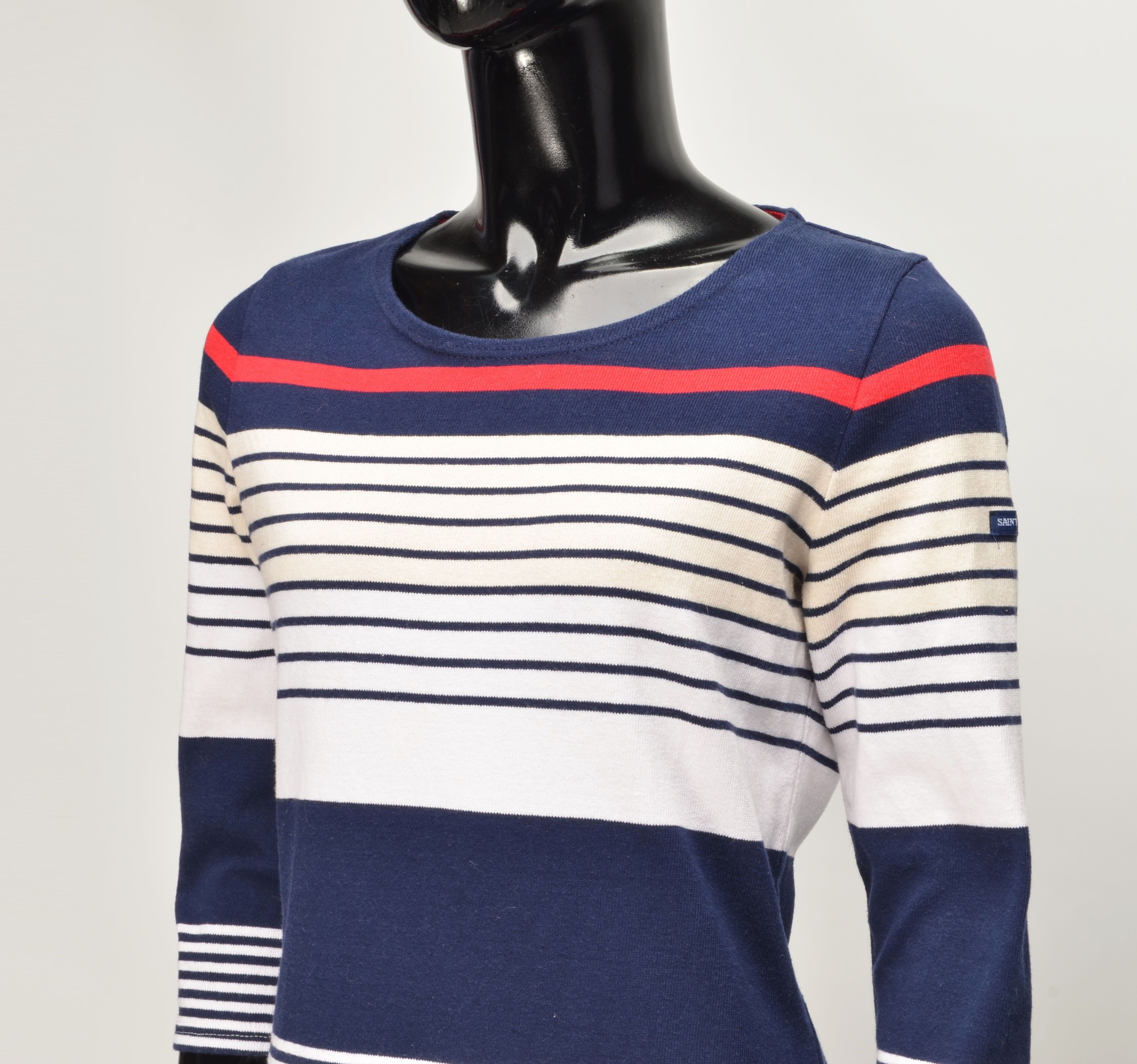 Saint James Vintage Saint James Striped 3/4 Sleeve Mini Dress Size M / US 6-8 / IT 42-44 - 2 Thumbnail