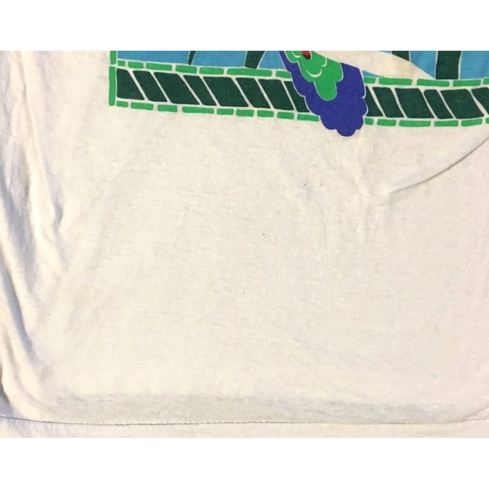 Vintage VINTAGE Parrot Shirt S M Boxy Art Nature Surf Beach Grunge 90s White Mens T-Shirt Short Sleeve Size US S / EU 44-46 / 1 - 6 Thumbnail