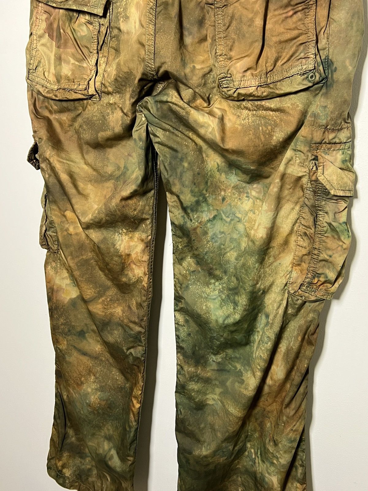 Giorgio Armani giorgio armani tie dye cargo camo multipocket army pants Size US 31 - 12 Thumbnail