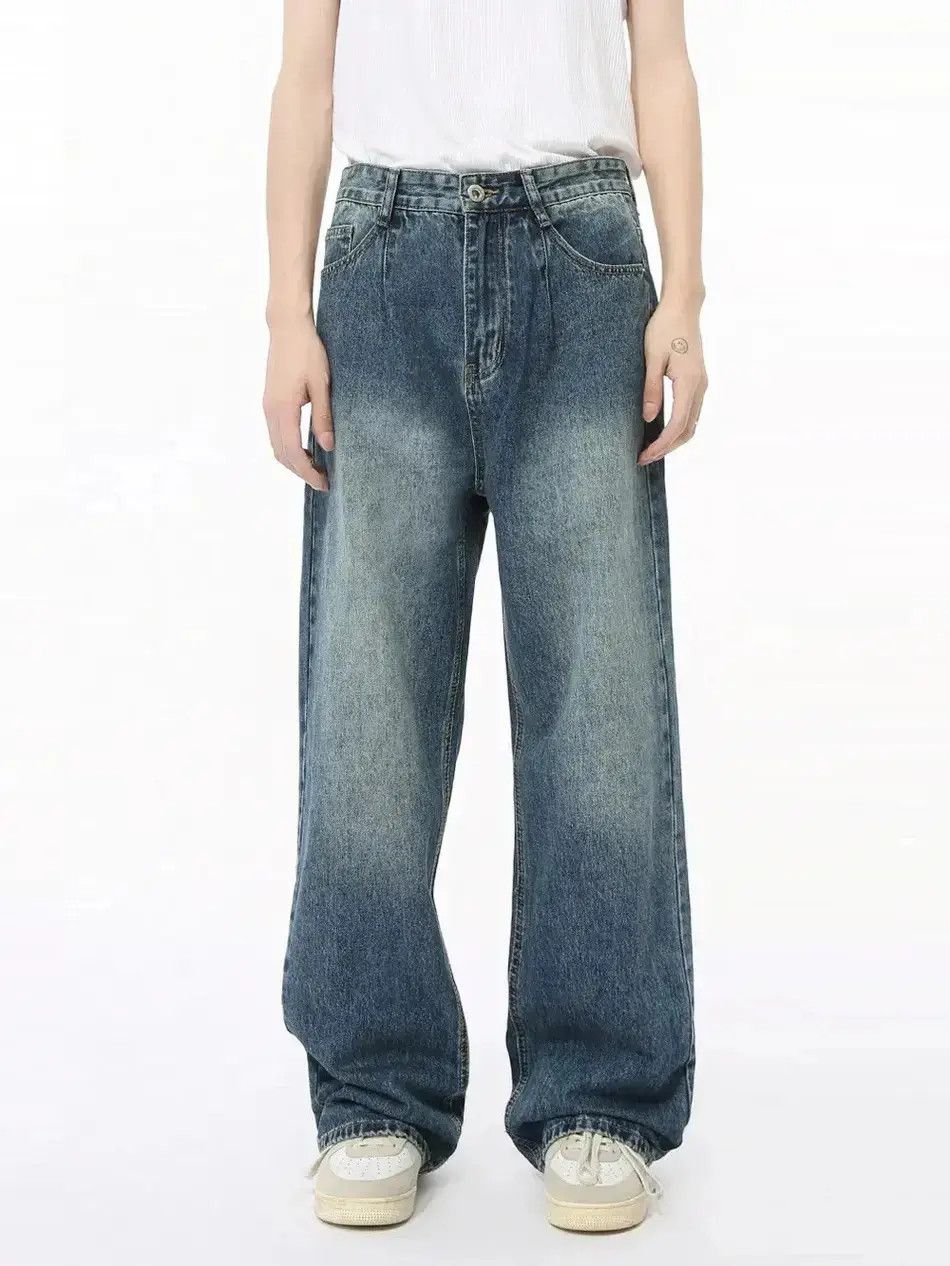 Japanese Brand Retro straight leg high street wide leg jeans Size US 32 / EU 48 - 6 Thumbnail