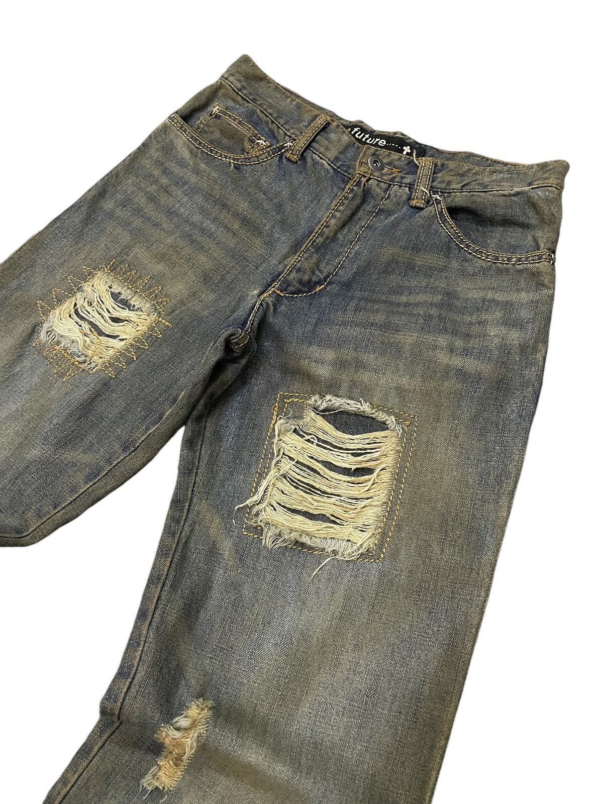 Hysteric Glamour × Japanese Brand × No Future No Future Japanese Punk Mud Wash Distressed Jeans Size US 29 - 9 Thumbnail