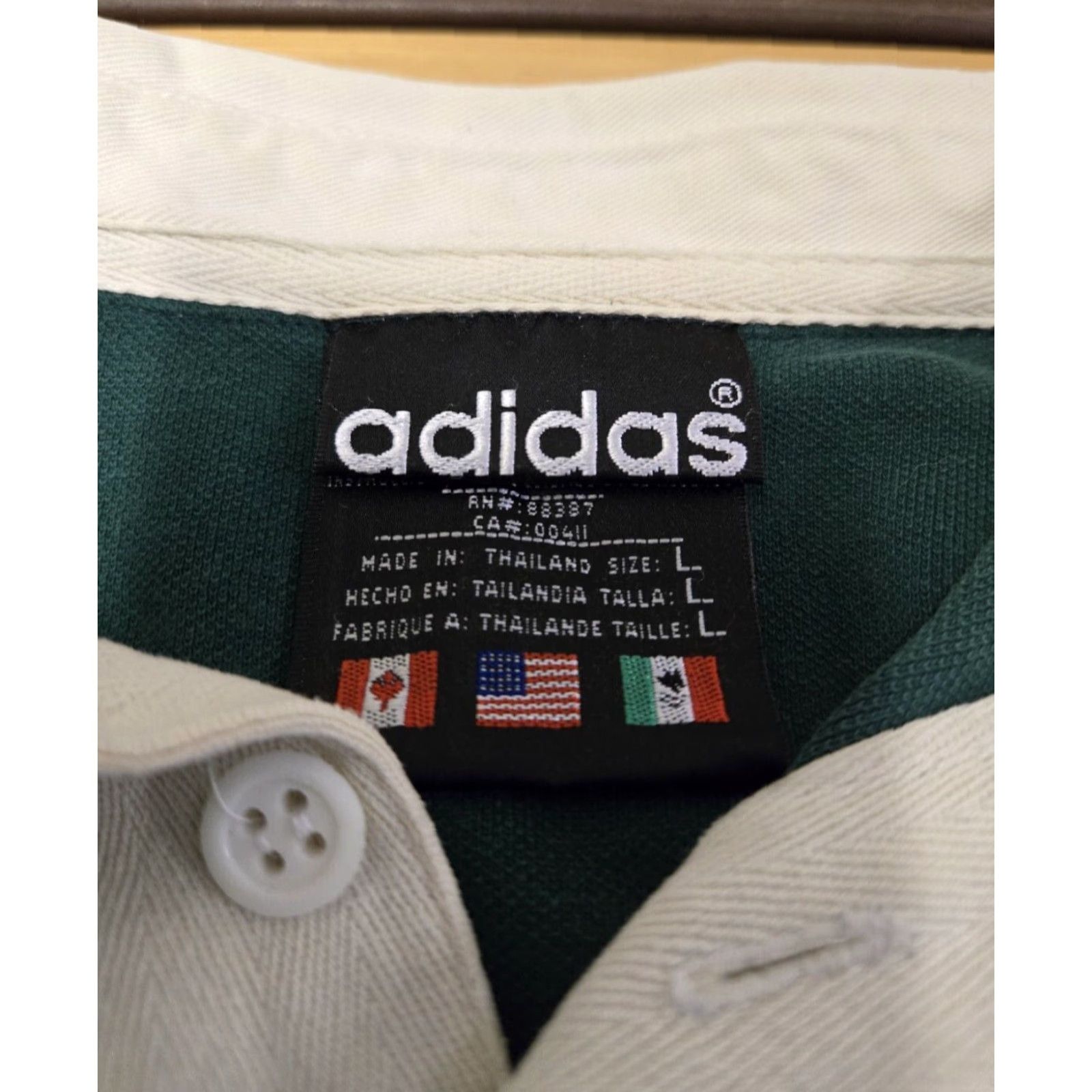 Adidas VINTAGE Adidas Polo Shirt Rugby 90s Men's L Green Size US L / EU 52-54 / 3 - 5 Thumbnail